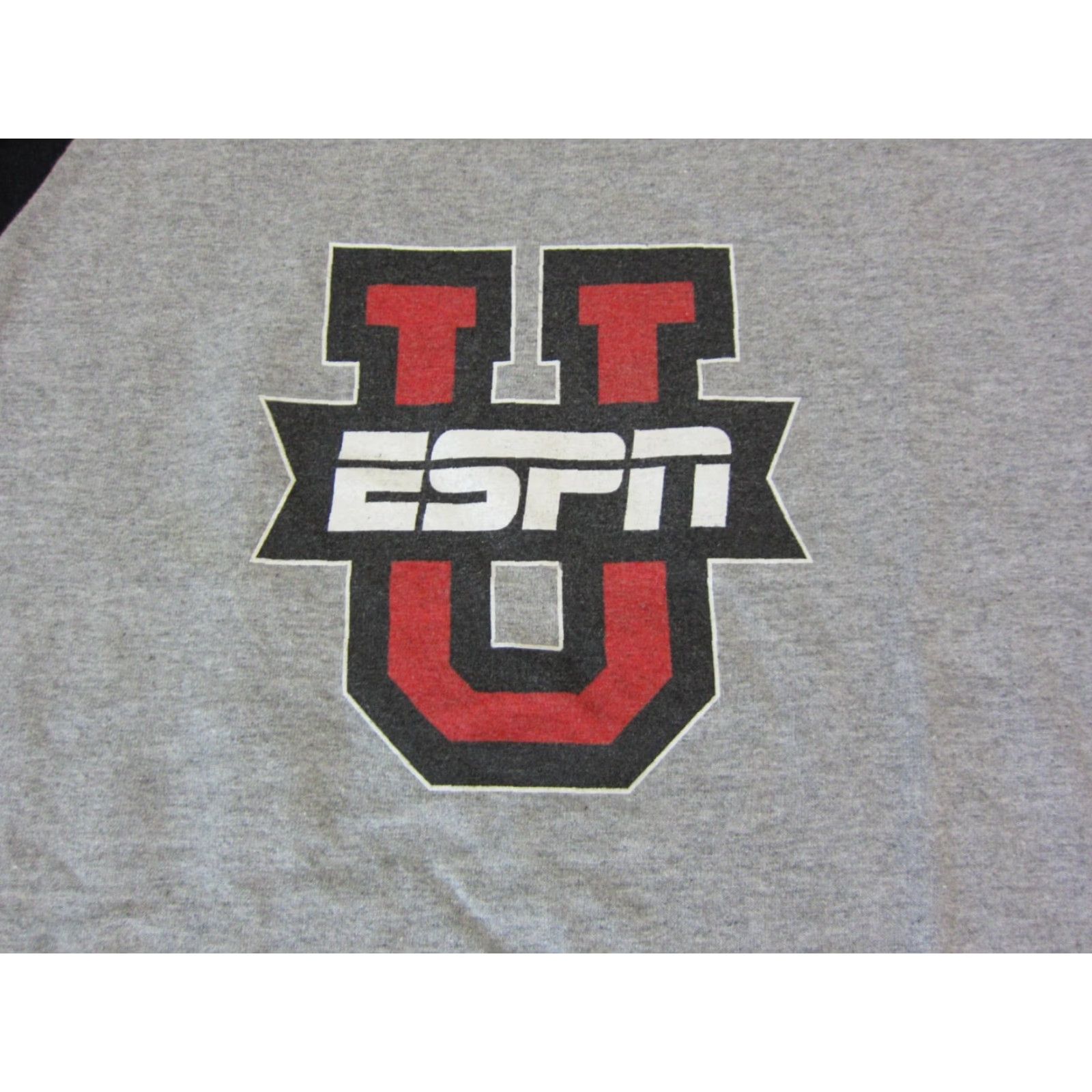 Anvil VINTAGE ESPN Shirt Mens XL Gray Anvil 90s T-Shirt Crew Neck 3/4 Sleeve Athletic Cotton Jersey Baseball Sports Casual Size US XL / EU 56 / 4 - 3 Thumbnail