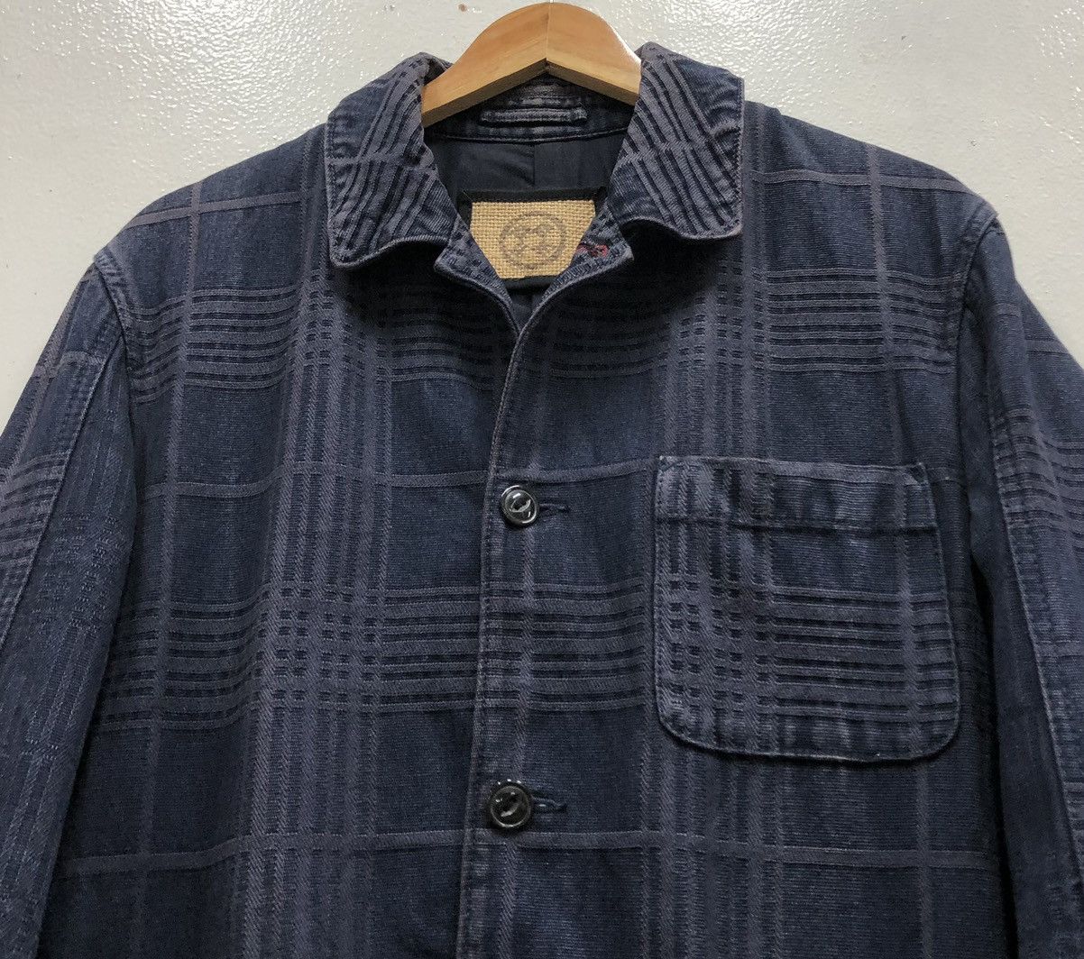 PPFM PPFM Embroidery Checked Chore Denim Jacket Size US L / EU 52-54 / 3 - 7 Thumbnail