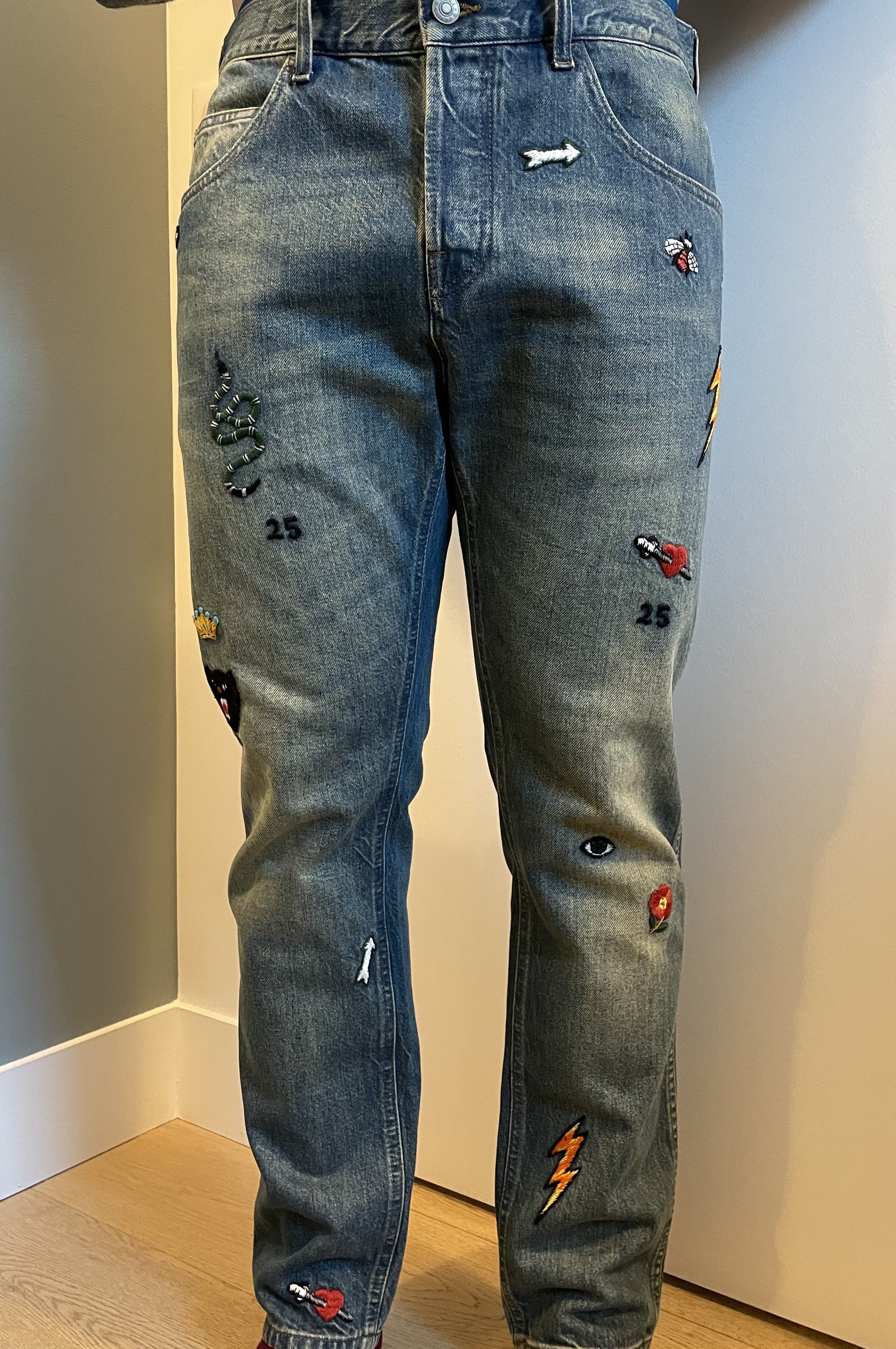 Gucci Gucci FW23 Patchwork Denim Pants Size 36 Size US 36 / EU 52 - 1 Thumbnail