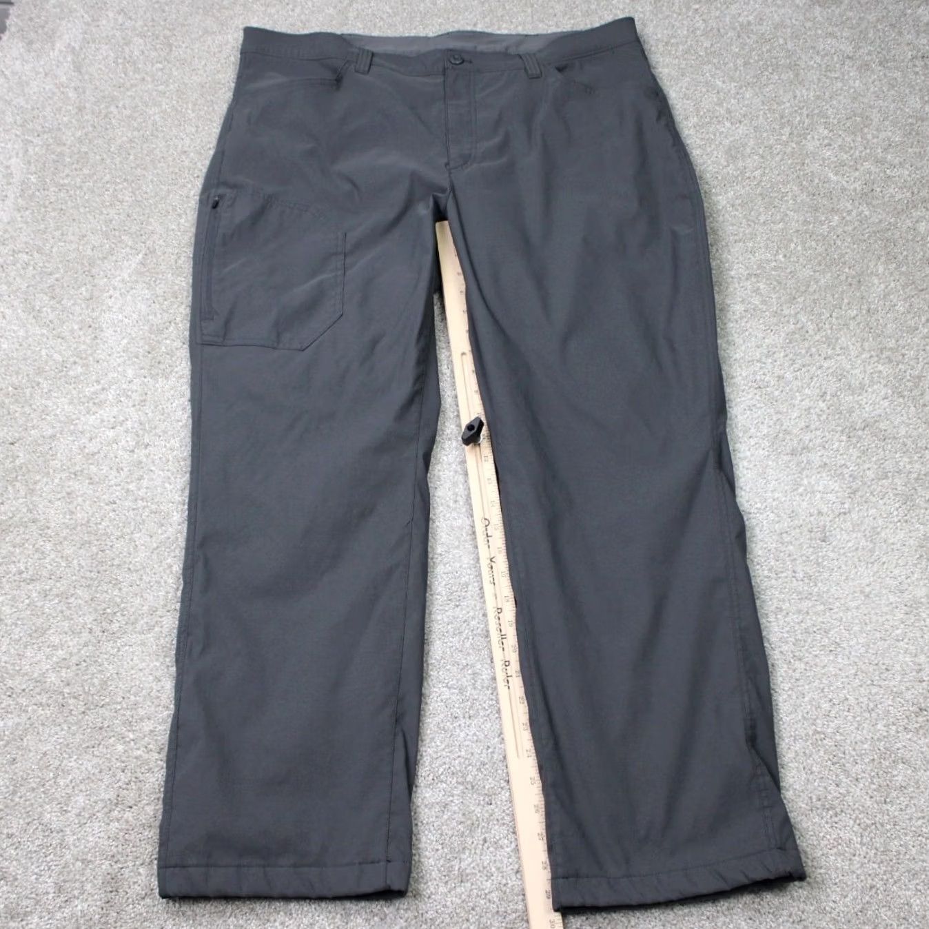 Eddie Bauer Eddie Bauer Pants Men 40x30 Gray Fleece Lined Tech Nylon Stretch Cargo Pocket Slim Straight 5-Pocket Size US 40 / EU 56 - 3 Thumbnail