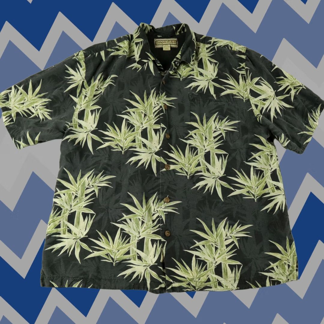Vintage Jamaica Jaxx Shirt Mens Large Silk Hawaiian Tropical Casual Button Short Sleeve Size US L / EU 52-54 / 3 - 1 Thumbnail