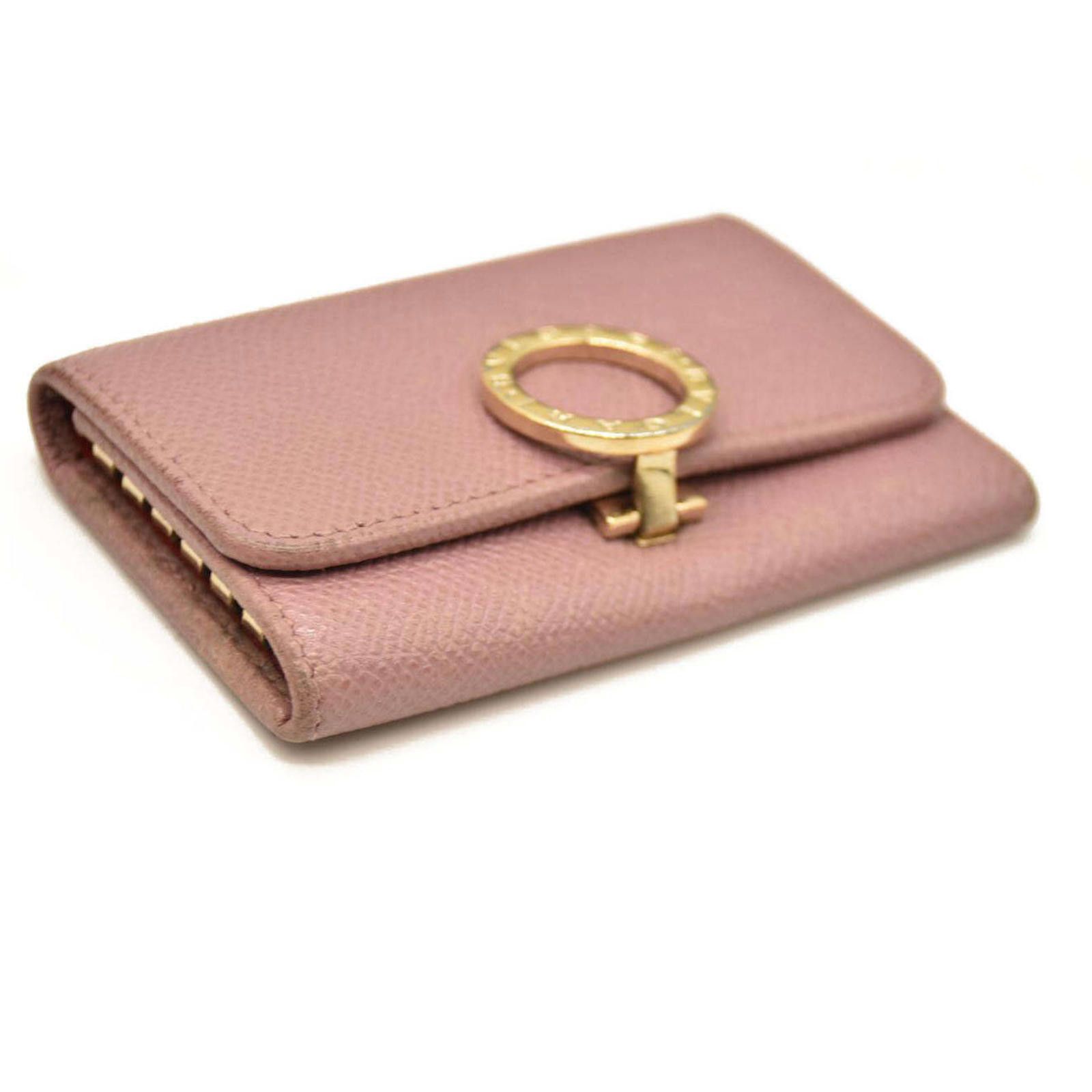 Bvlgari BVLGARI BVLGARIBVLGARI Clip Leather 6 Ring Key Case Pink Size ONE SIZE - 4 Thumbnail