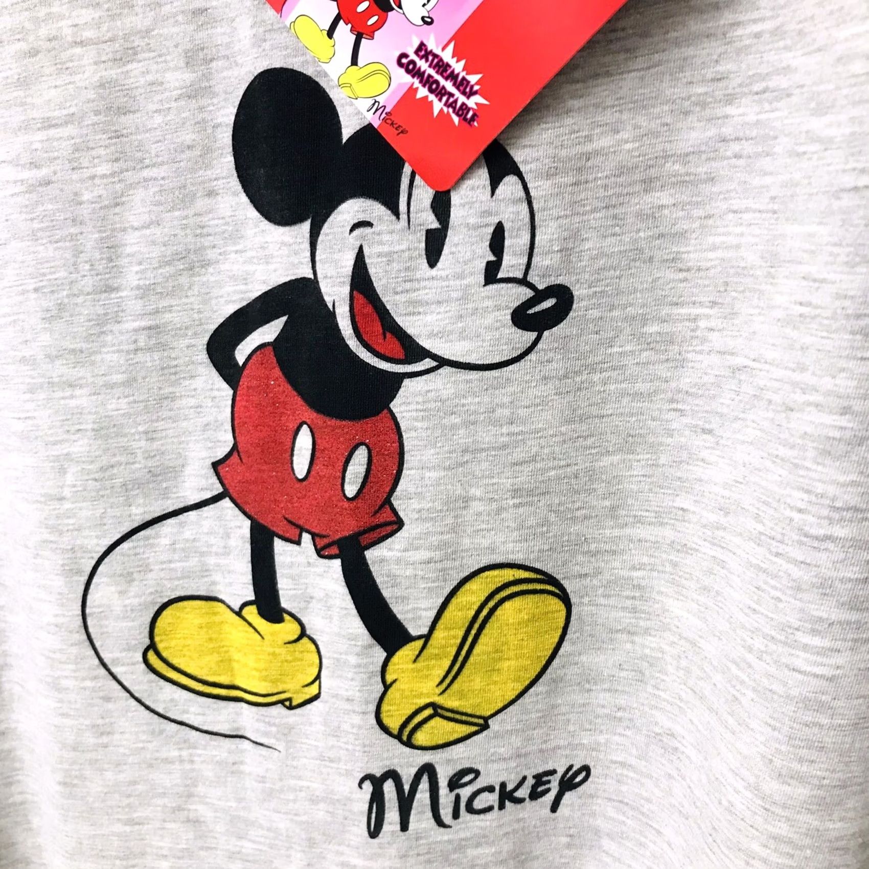 Disney VINTAGE Disney Women Gray Mickey Mouse Graphic Sleep T-Shirt Plus Size 3X (22-24) Size XXL / US 16-18 / IT 52-54 - 3 Thumbnail