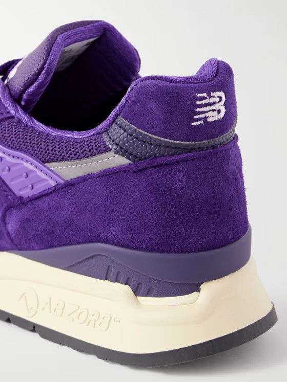 New Balance o1w1db10824 998 Core Rubber-Trimmed Full-Grain Sneakers Size US 8 / EU 41 - 5 Thumbnail