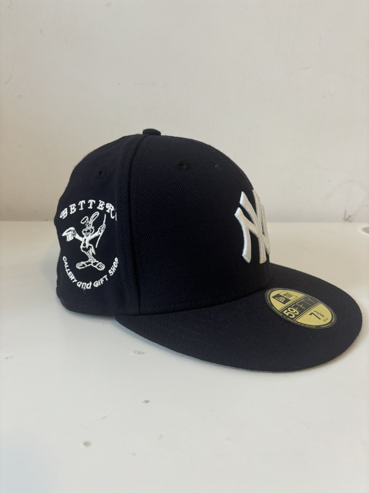 帽子 Stussy & Better Gift Shop NEW ERA Stussy Better Gift Shop 59Fifty Fitted Hat Navy / | Depop