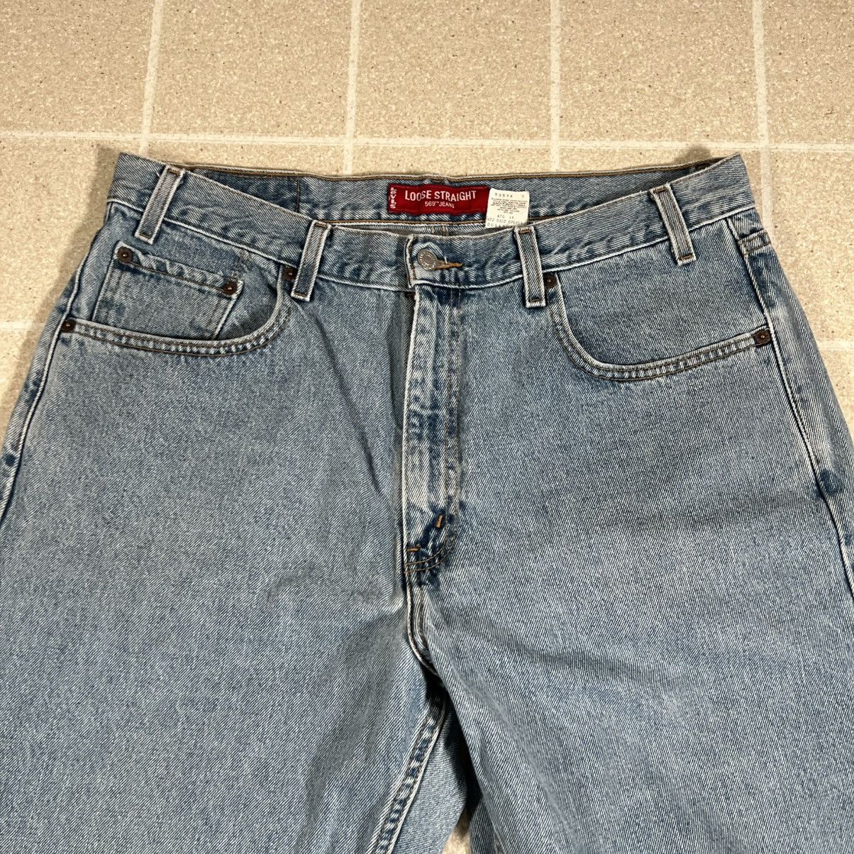 Levi's Vtg Levi's 569 Loose Straight Jeans 34x32 Light Wash Denim Size US 34 / EU 50 - 6 Thumbnail