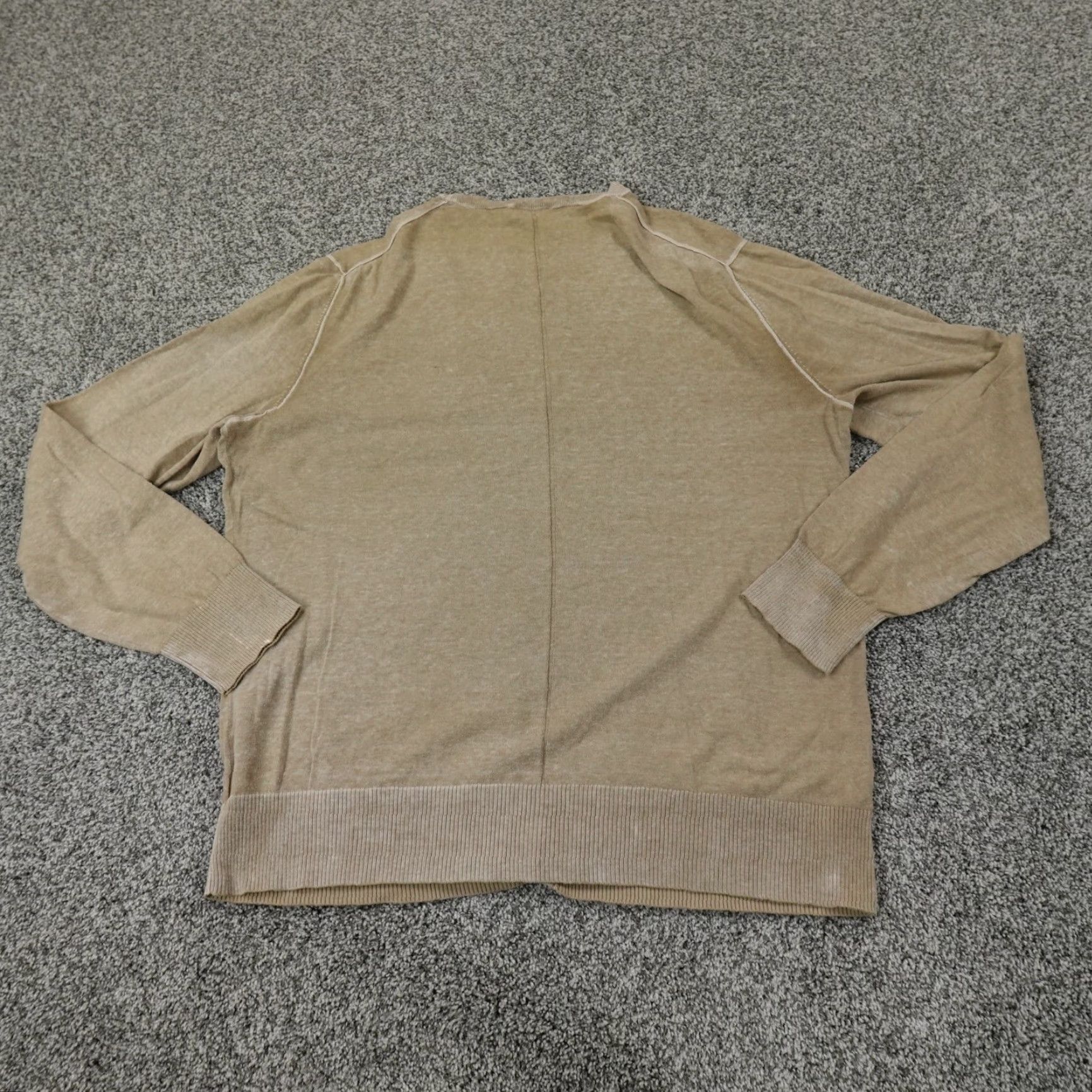 Gap Gap Sweater Mens Large Brown Tan Beige Cardigan Sweatshirt - Knt/Grunge Casual Button V-Neck, Regular Fit, Old Gap, Men’s Knit Vest/Outerwear Size US L / EU 52-54 / 3 - 6 Thumbnail