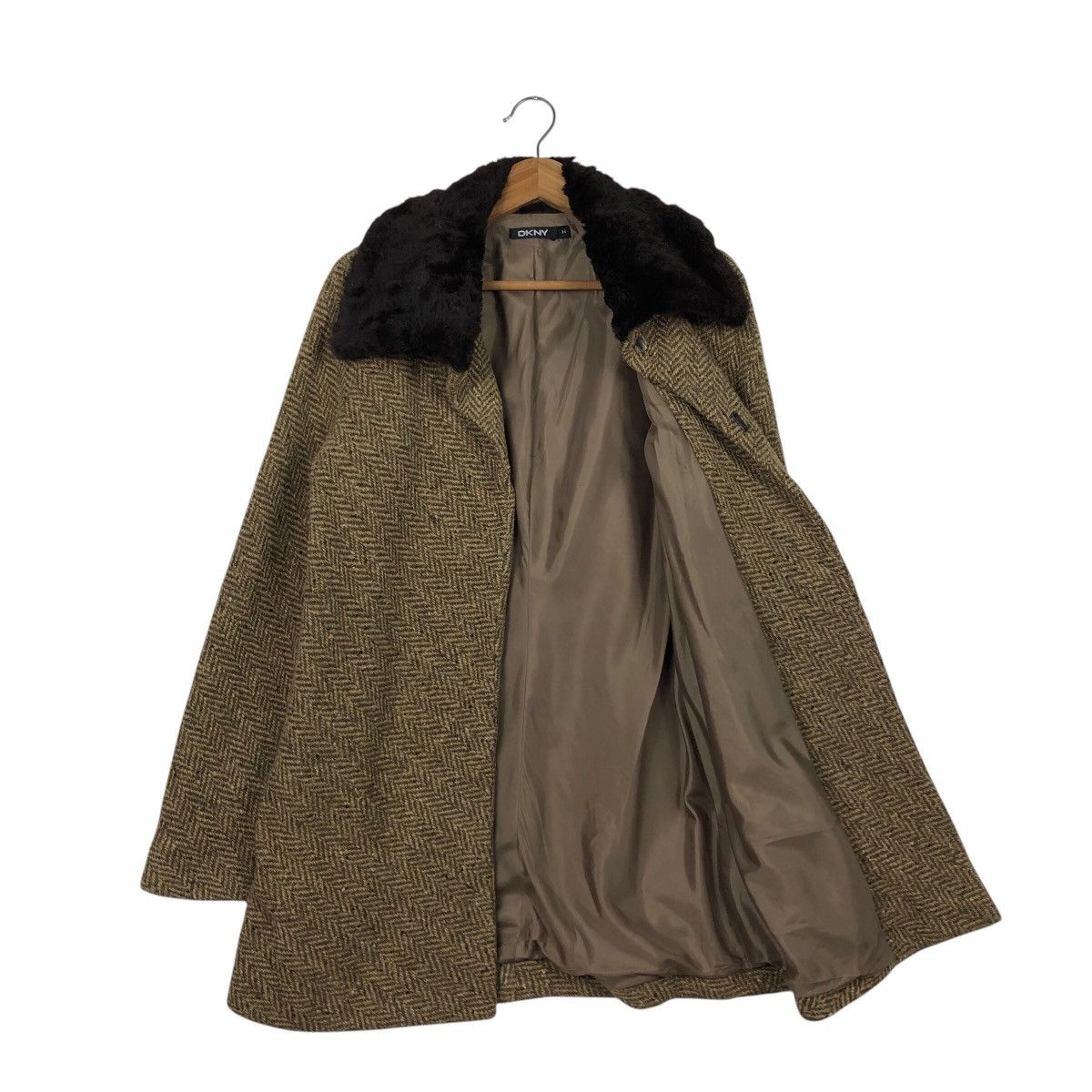 Japanese Brand 📌Vintage Wool Jacket DKNY Mink Fur Collar Size US M / EU 48-50 / 2 - 11 Thumbnail
