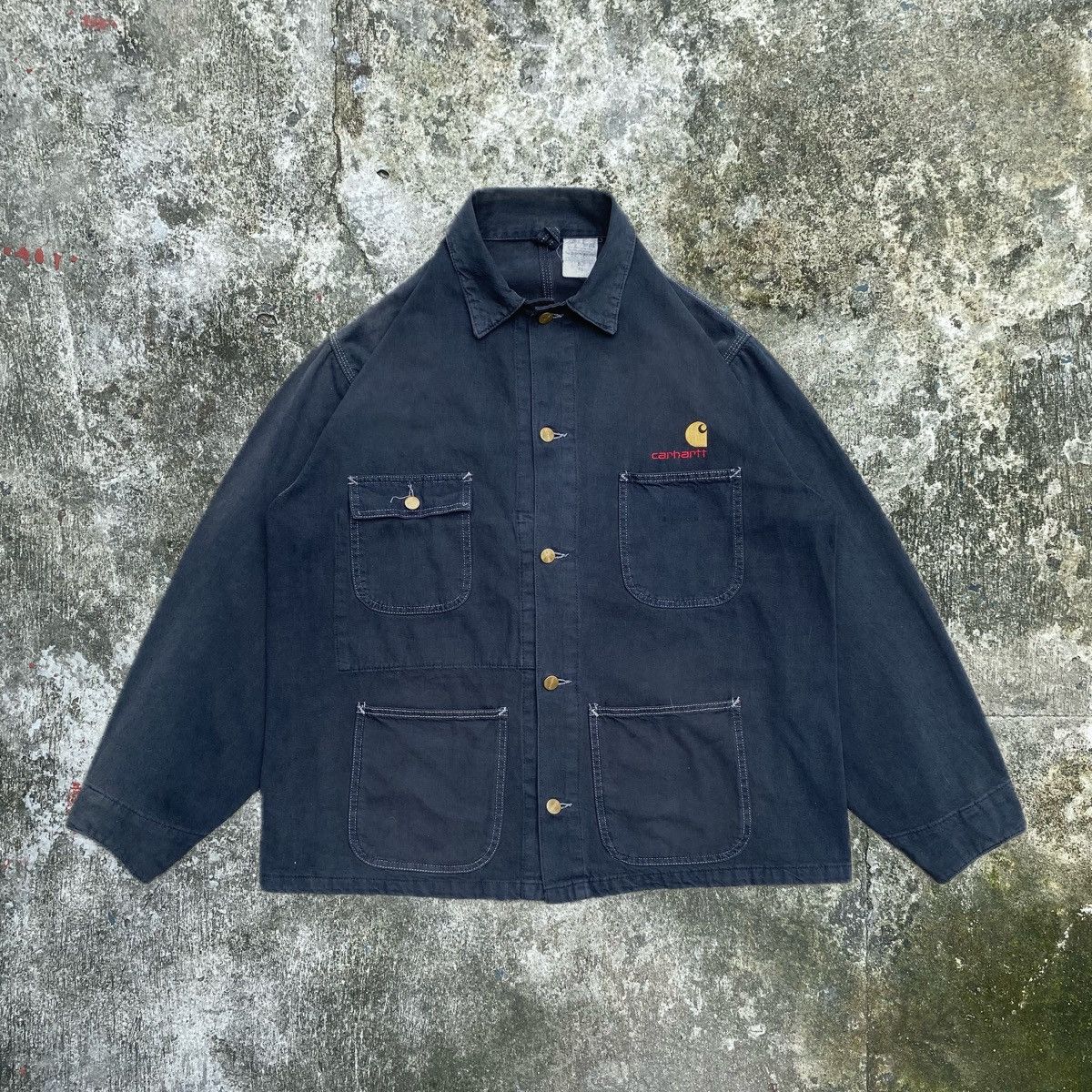 Carhartt vtg carhartt chore jacket blk (dated 1993) Size US XL / EU 56 / 4 - 1 Thumbnail