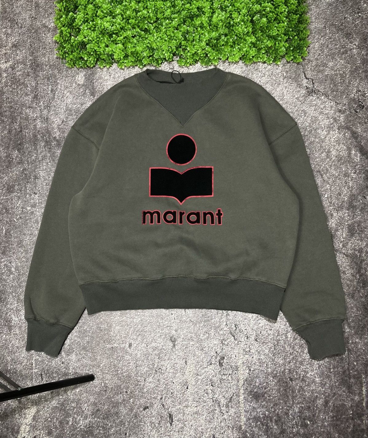 Isabel Marant Isabel Marant Etoile Moby Velour Logo Sweatshirt Size S / US 4 / IT 40 - 1 Thumbnail