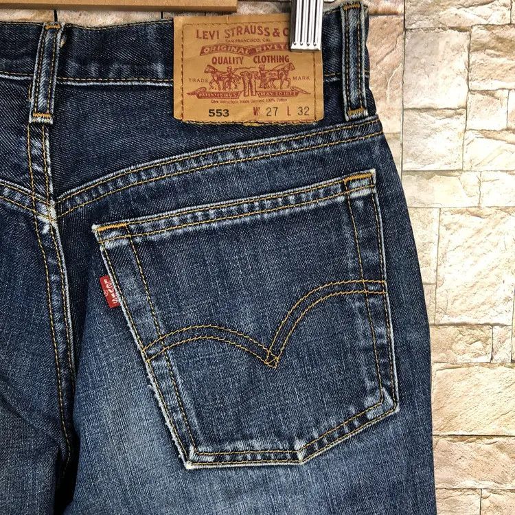 Levi's DL 553 Levis patchwork Distressed ripped Denim jeans #A135 Size US 28 / EU 44 - 21 Thumbnail