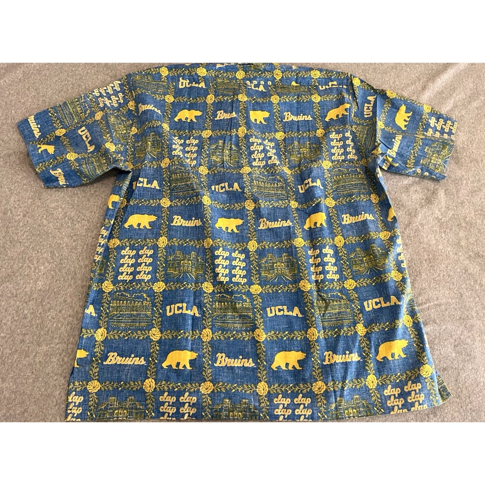 Reyn Spooner VINTAGE Reyn Spooner UCLA Bruins Football Pullover Half-Button Shirt Mens 2XL Blue Short Sleeve NWT Size US XXL / EU 58 / 5 - 4 Thumbnail