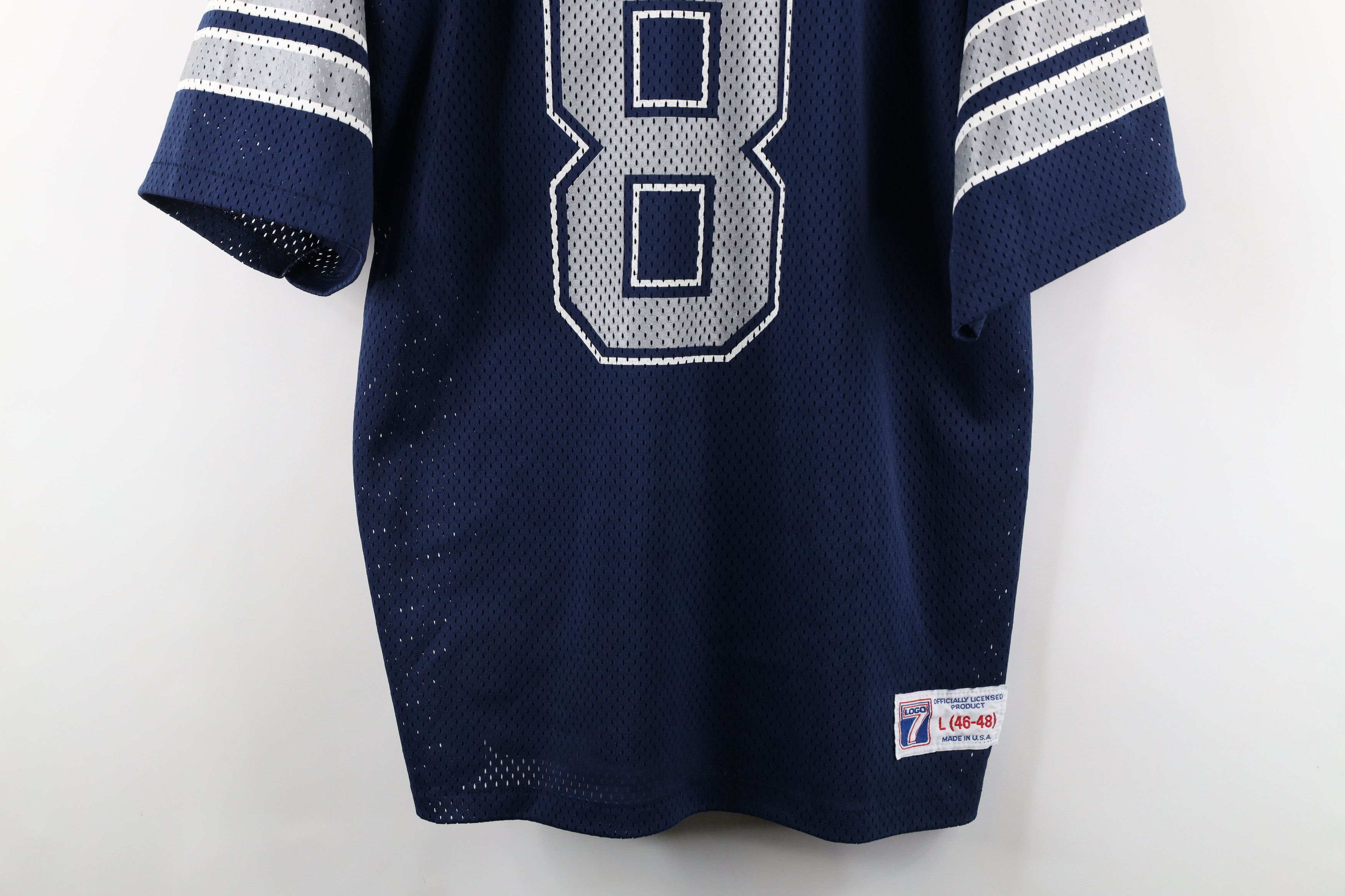 Vintage Vintage 90s Dallas Cowboys Football Jersey Blue USA #8 Size US L / EU 52-54 / 3 - 3 Thumbnail