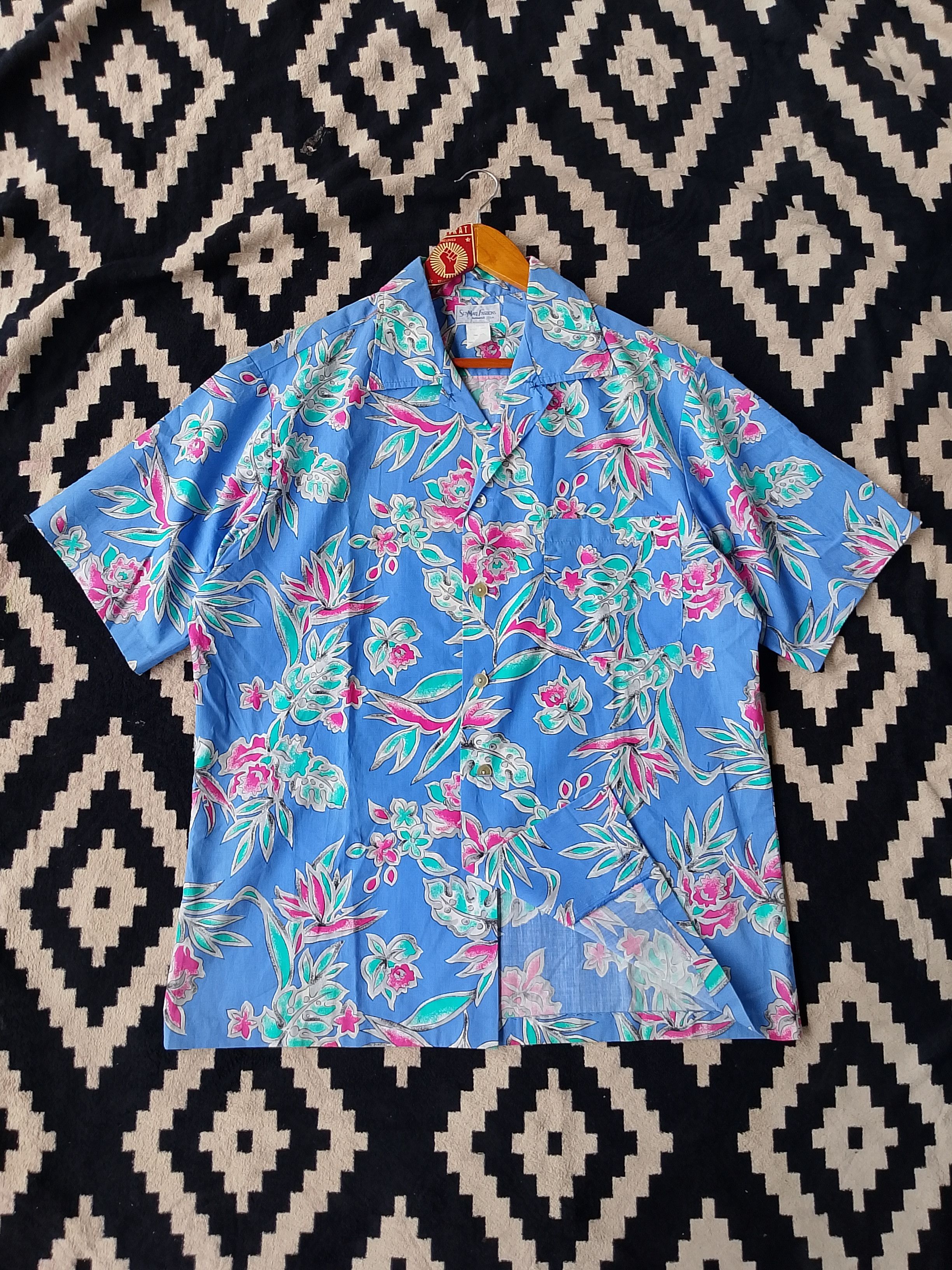 Vintage Archive Sunmari Dark Tropical Indie Button Up Size US XL / EU 56 / 4 - 3 Thumbnail