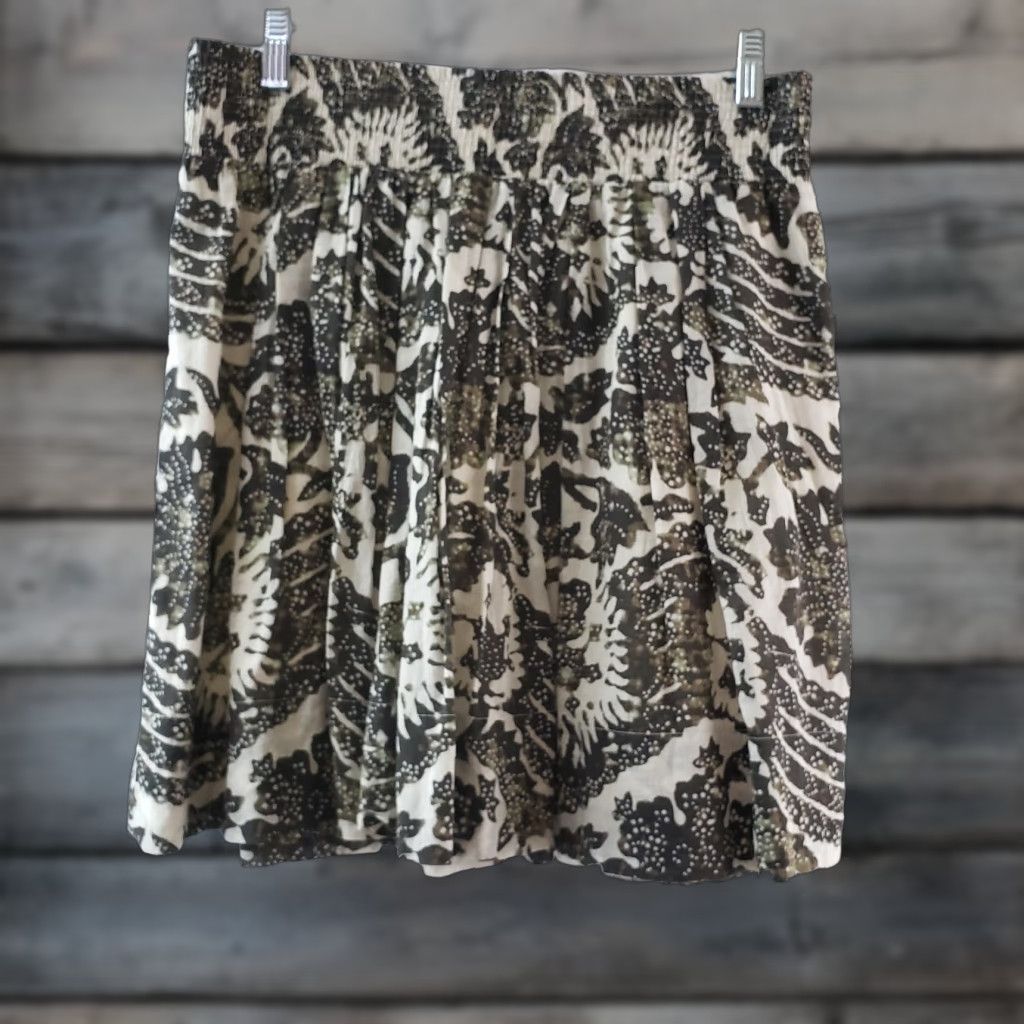 Banana Republic VINTAGE Banana Republic Womens Skirt Sz Medium Brown Green Side Zip Cotton Size 32" / US 10 / IT 46 - 1 Thumbnail