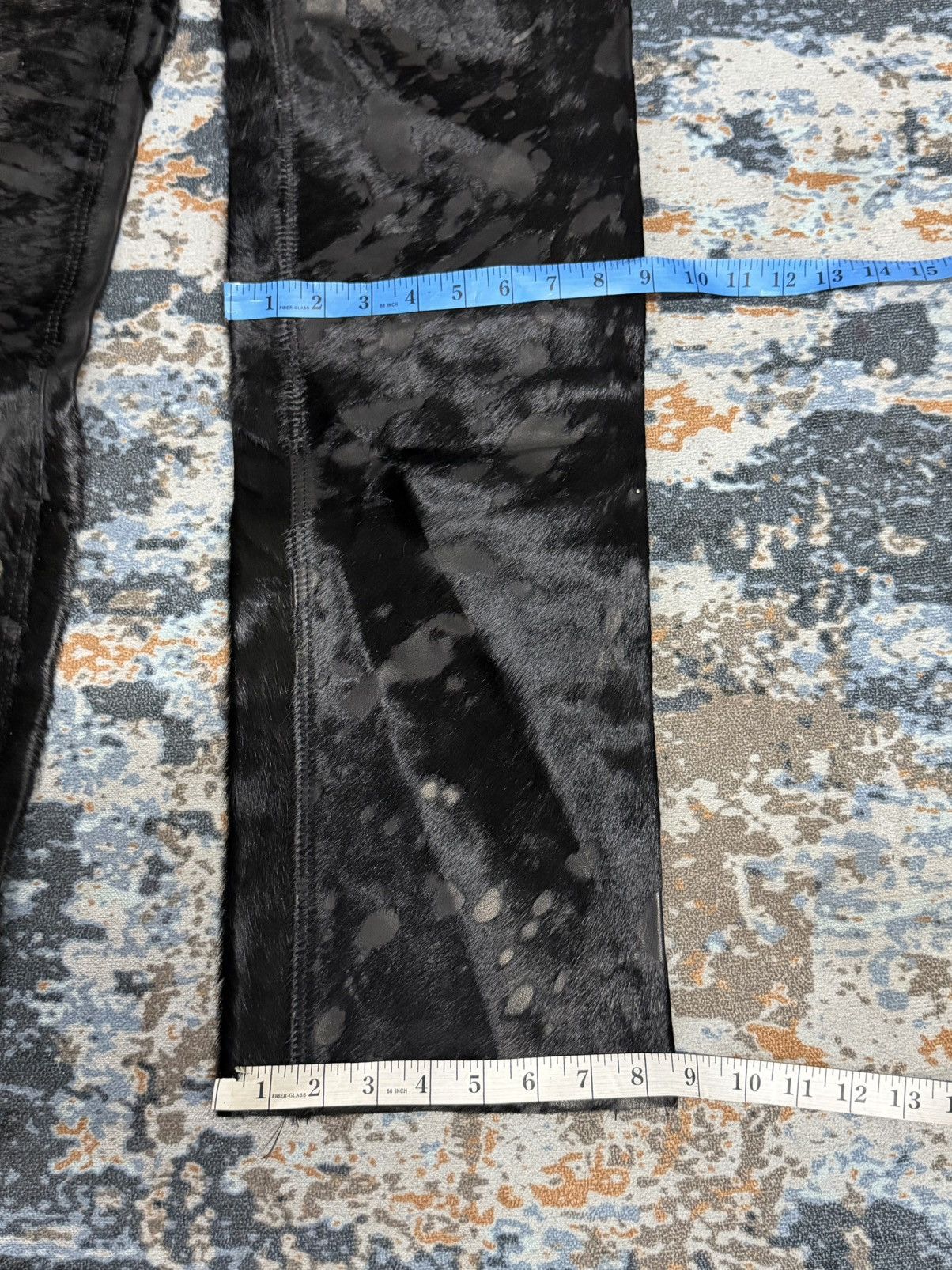 Japanese Brand Black Uneven Furry / Hair-On Hide Leather Pants Size US 32 / EU 48 - 17 Thumbnail