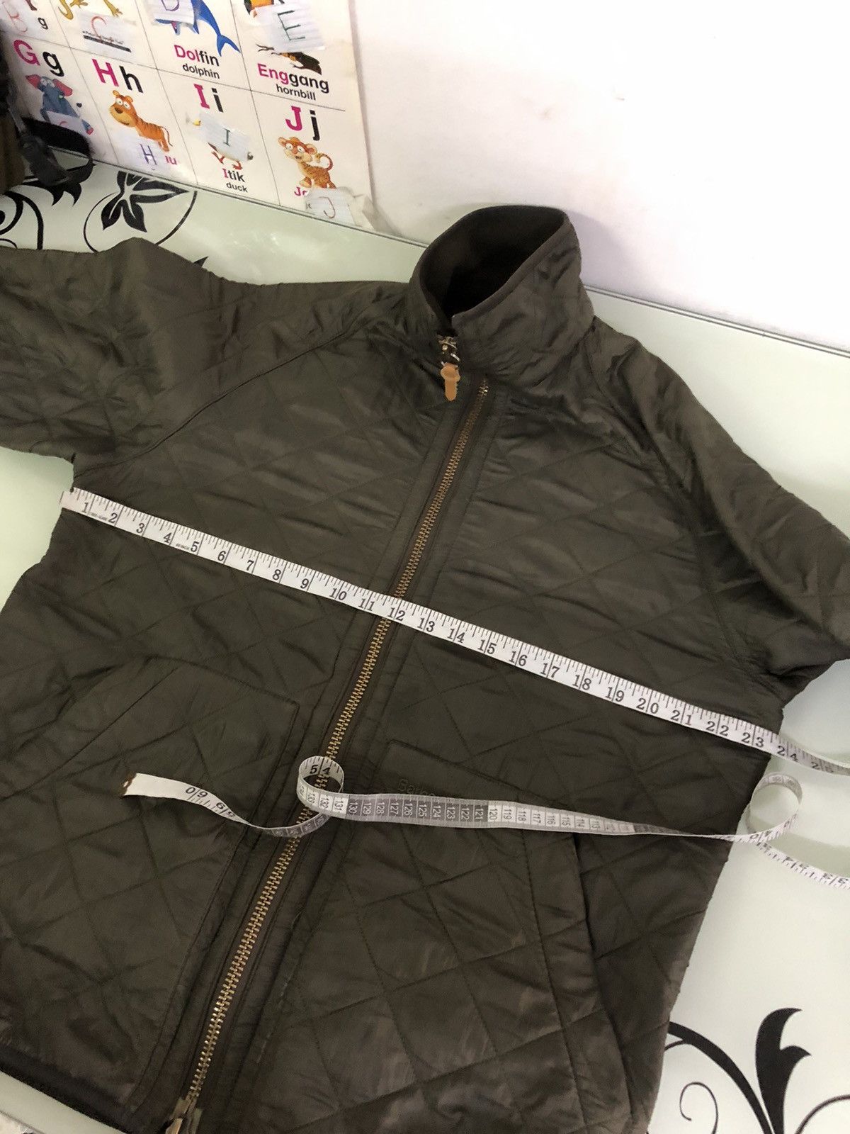 Barbour Vintage Barbour Polar Quilt Zipper Jacket Army Green Size US M / EU 48-50 / 2 - 20 Thumbnail