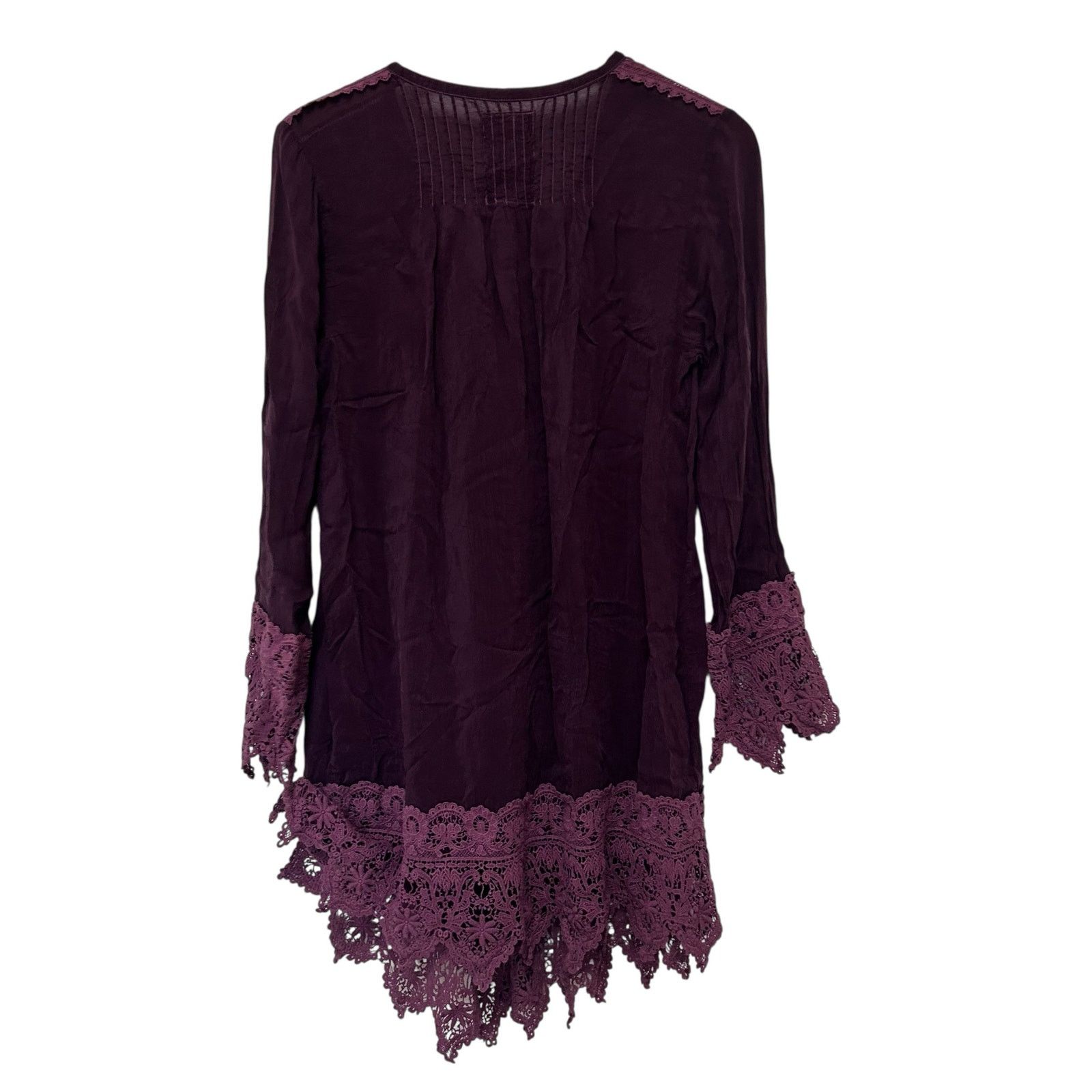 Johnny Was Johnny Was Purple Lace Tunic Dress Sz S Size S / US 4 / IT 40 - 6 Thumbnail