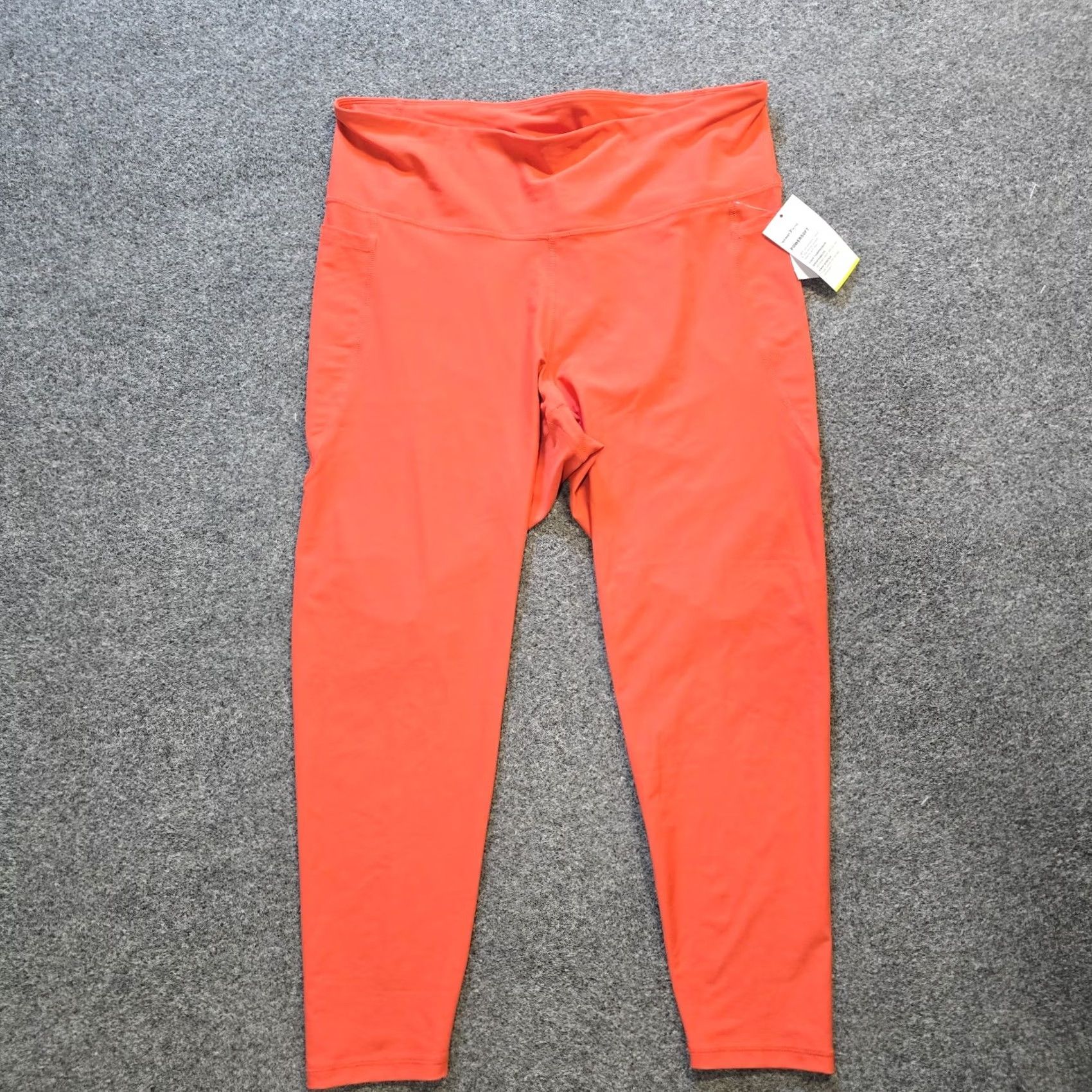 Old Navy Old Navy Pants Womens XL/2XL Orange Cropped Powersoft Stretch Athletic Casual Tapered Inseam 26in Pockets Size 40" / US 18 - 2 Thumbnail
