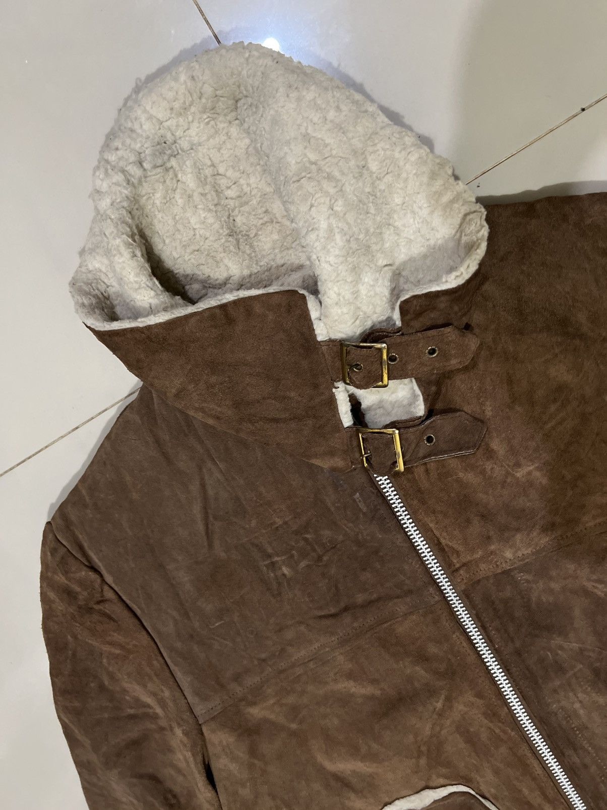 Schott 70s Schott Aviator Shearling Sherpa Leather Jacket Size US L / EU 52-54 / 3 - 4 Thumbnail