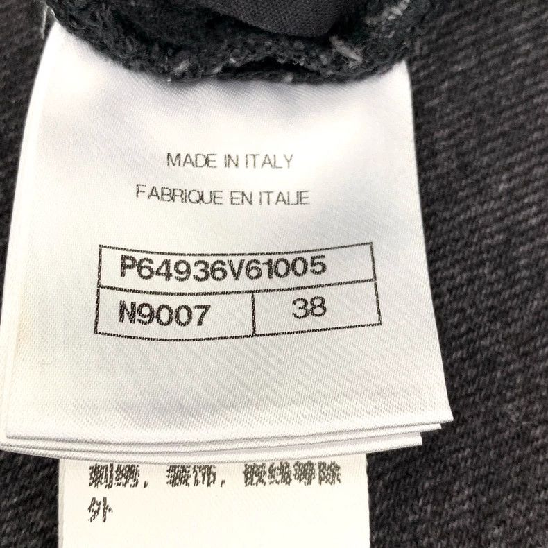 Chanel Chanel Black and gray logo printed full printed cotton casu Size 25" / US 0 / IT 36 - 7 Thumbnail