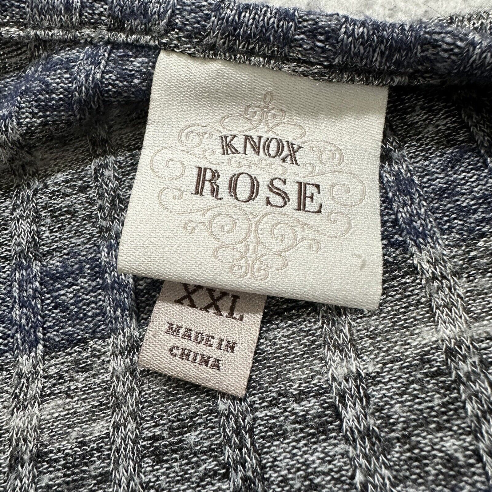 Other Knox Rose XXL Sweater Blue Gray Striped Glitter Sparkle Size XXL / US 16-18 / IT 52-54 - 3 Thumbnail