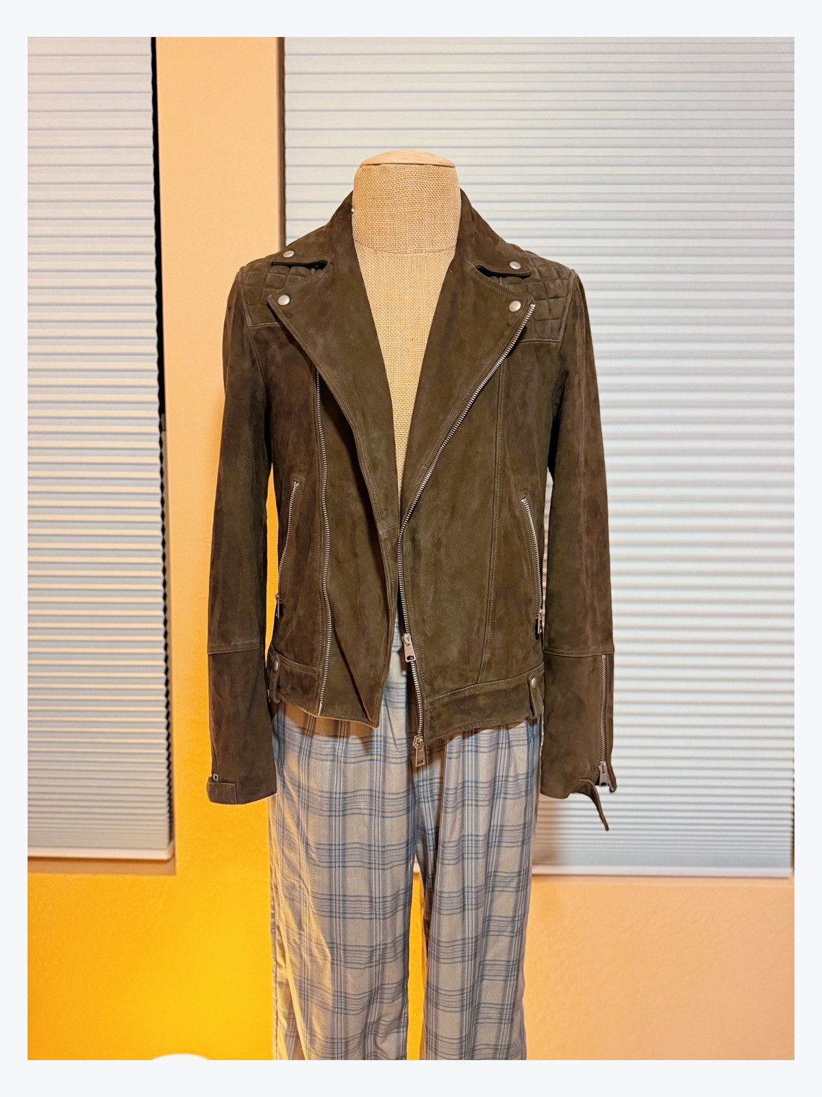 Allsaints ALLSAINTS Suede Biker Jacket – Small (New without Tag) Size US S / EU 44-46 / 1 - 1 Thumbnail