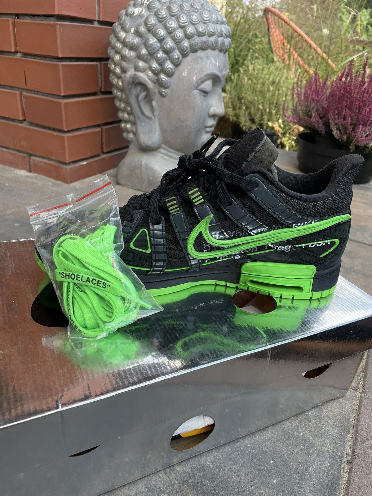 Nike × Off-White Nike Air Rubber Dunk x Off-white green strike Size US 9 / EU 42 - 8 Thumbnail