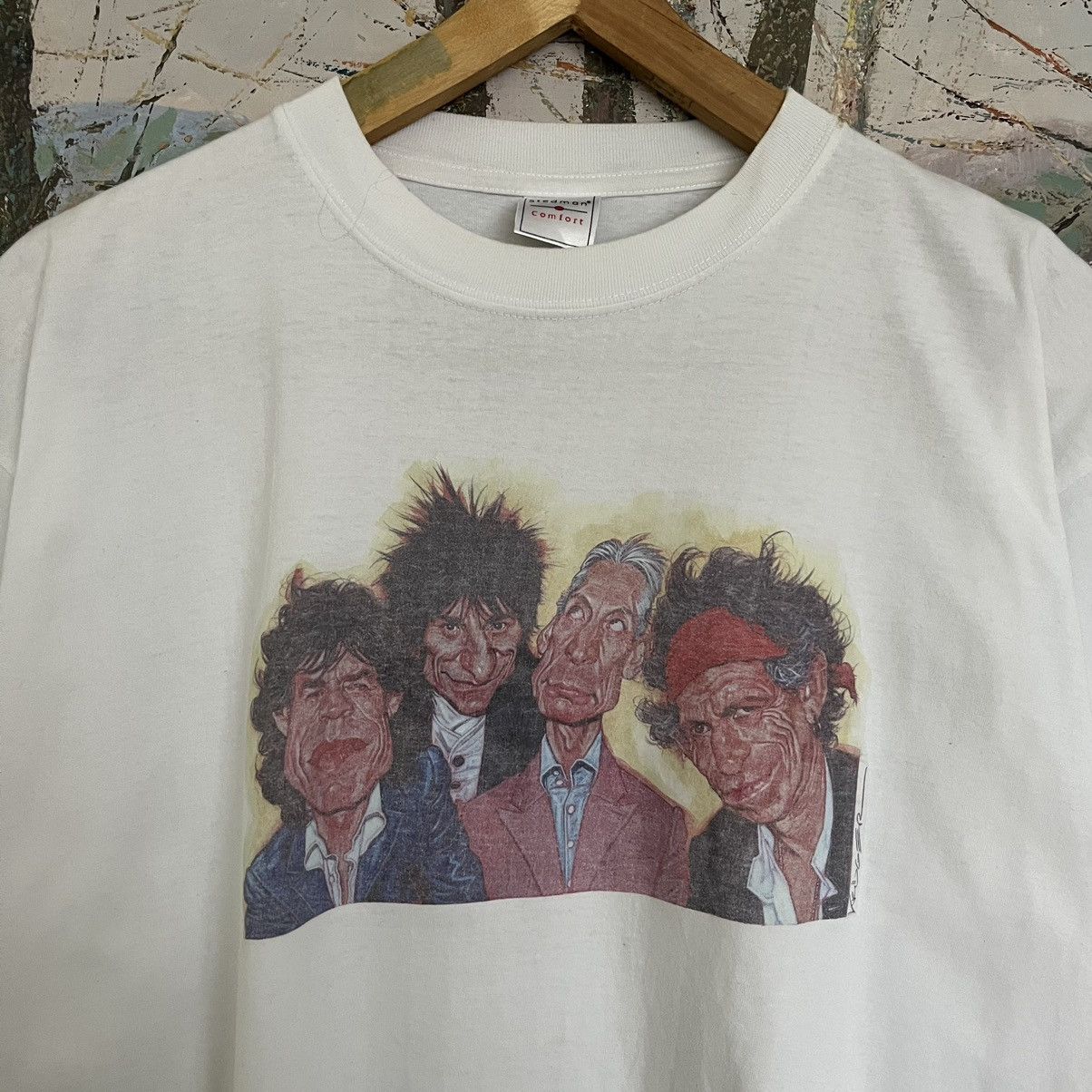 Band Tees × Vintage Vintage Rolling Stones caricature tshirt Size US L / EU 52-54 / 3 - 3 Thumbnail
