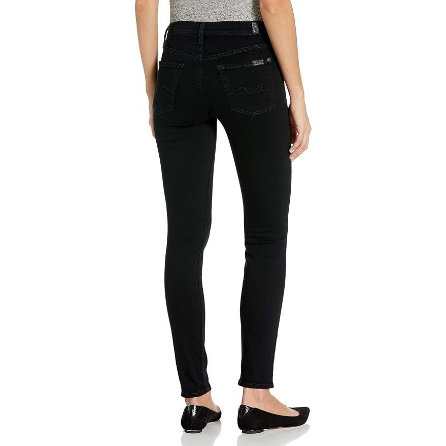 7 For All Mankind 7 For All Mankind Black Denim Jeans - Size 27 - Excellent! Size 27" / US 4 / IT 40 - 2 Thumbnail