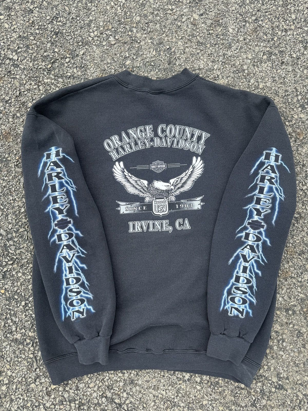 Harley Davidson Vintage Lightning Harley Davidson Long Sleeve Size US M / EU 48-50 / 2 - 6 Thumbnail