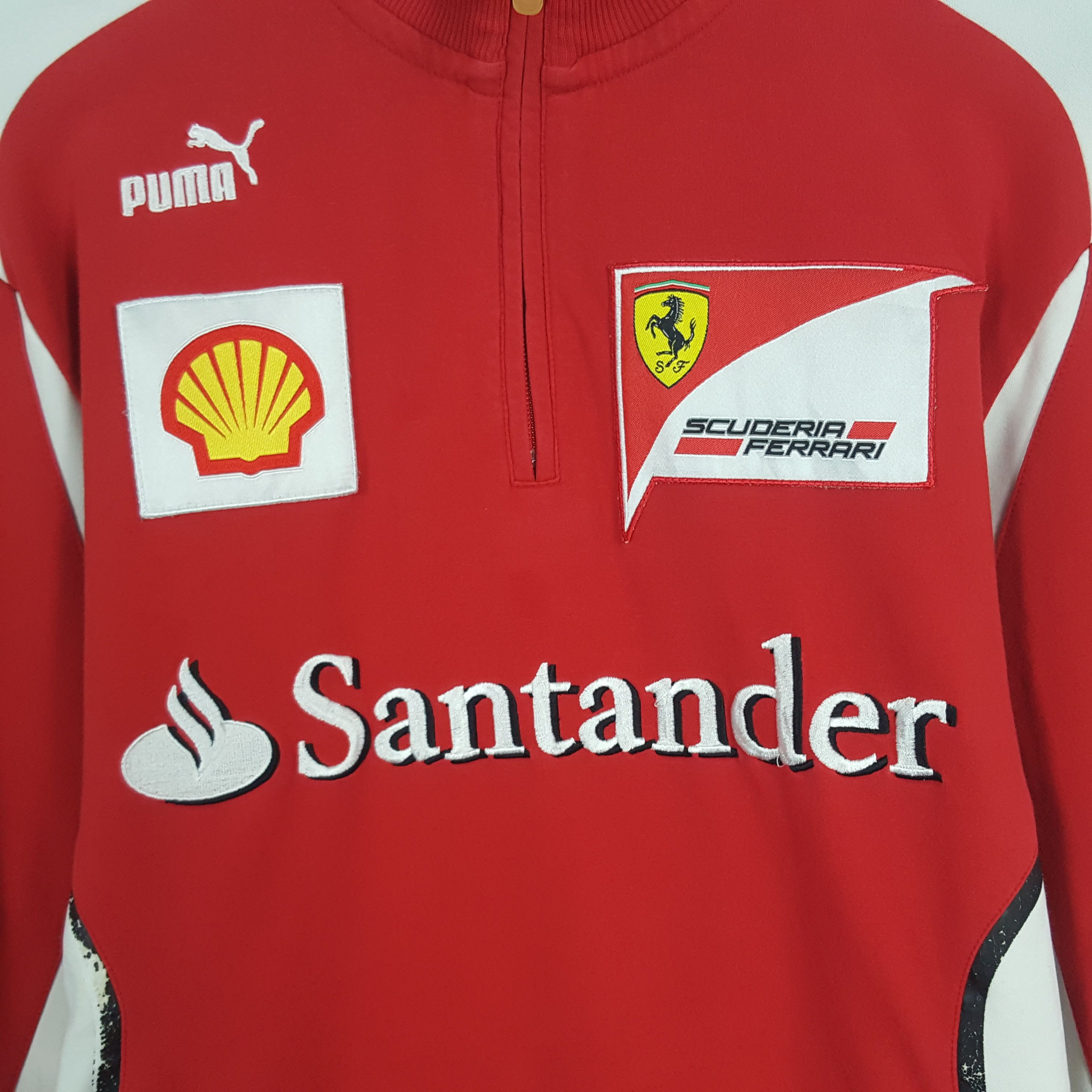Ferrari × Puma × Vintage Vintage Puma x Shell Santander Half Zipper Jacket Size US M / EU 48-50 / 2 - 2 Thumbnail