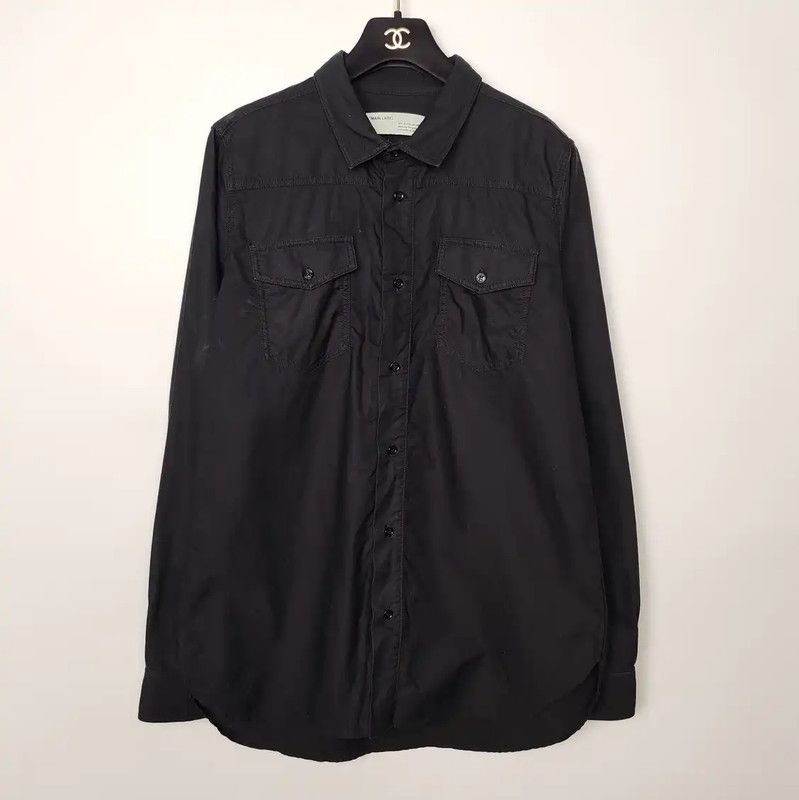 Off-White Off-White Black Cotton Long Sleeve Shirt 0089 Size US S / EU 44-46 / 1 - 1 Thumbnail