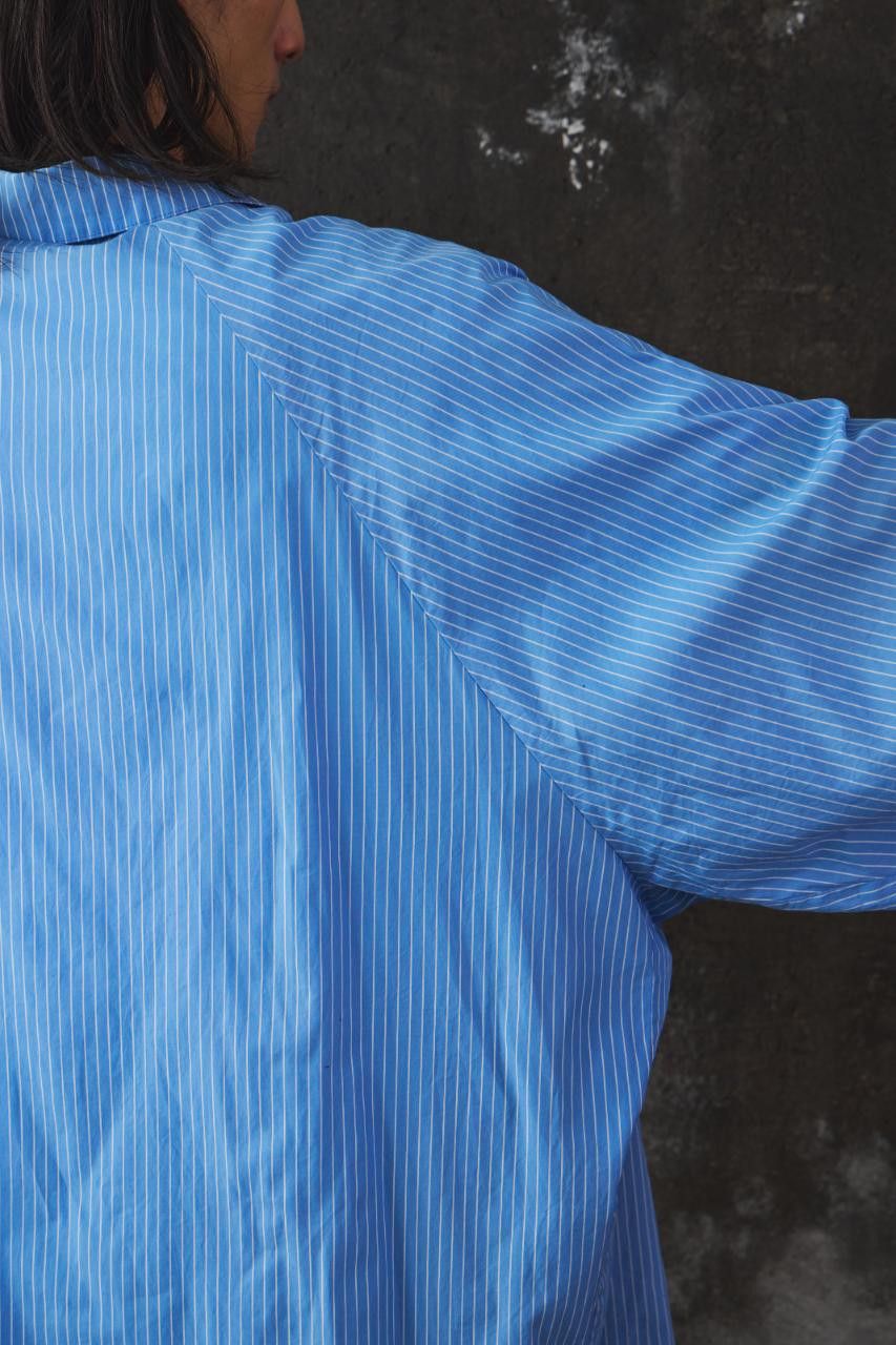 my beautiful landlet My Beautiful Landlet POPLIN STRIPED SLEEVE SHIRT blue Size US L / EU 52-54 / 3 - 7 Thumbnail