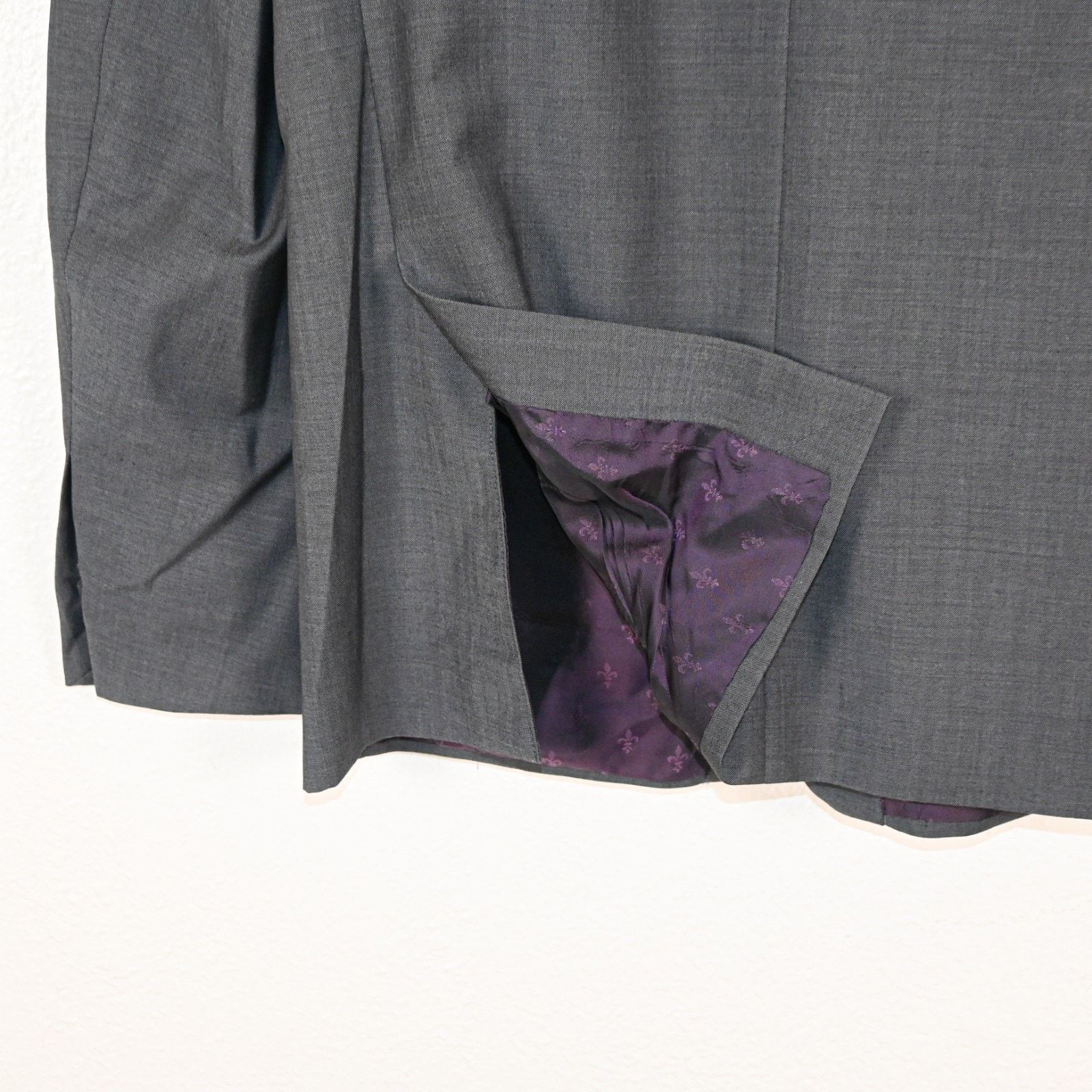 John Varvatos John Varvatos Collection Gray Suit Peak Lapal Wool Mohair Size 42R - 9 Thumbnail