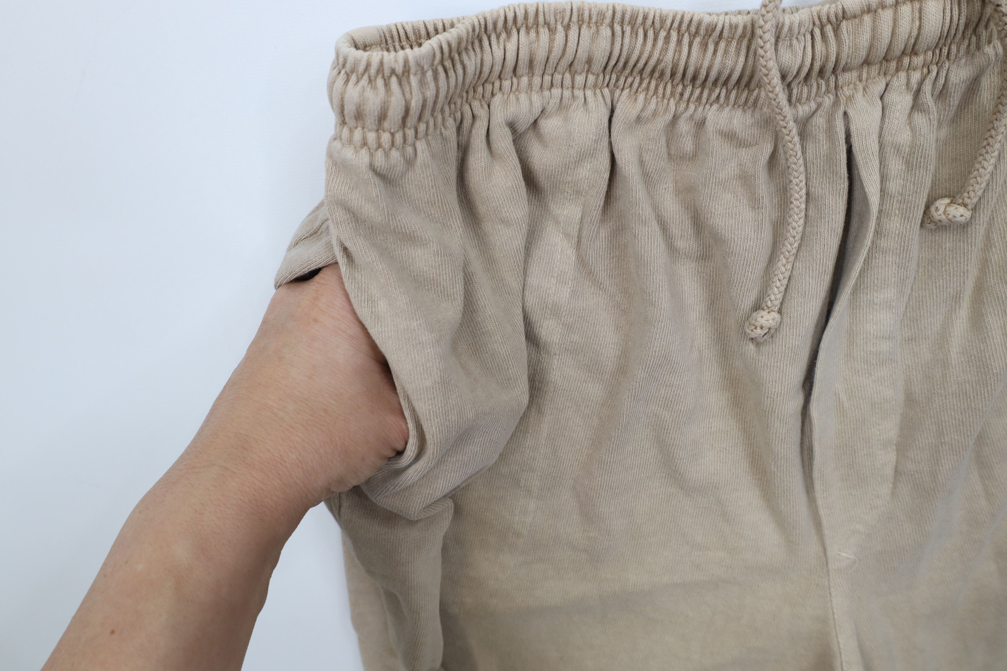Vintage Vintage 90s Streetwear Cotton Pigment Stonewash Shorts Beige Size US 34 / EU 50 - 7 Thumbnail