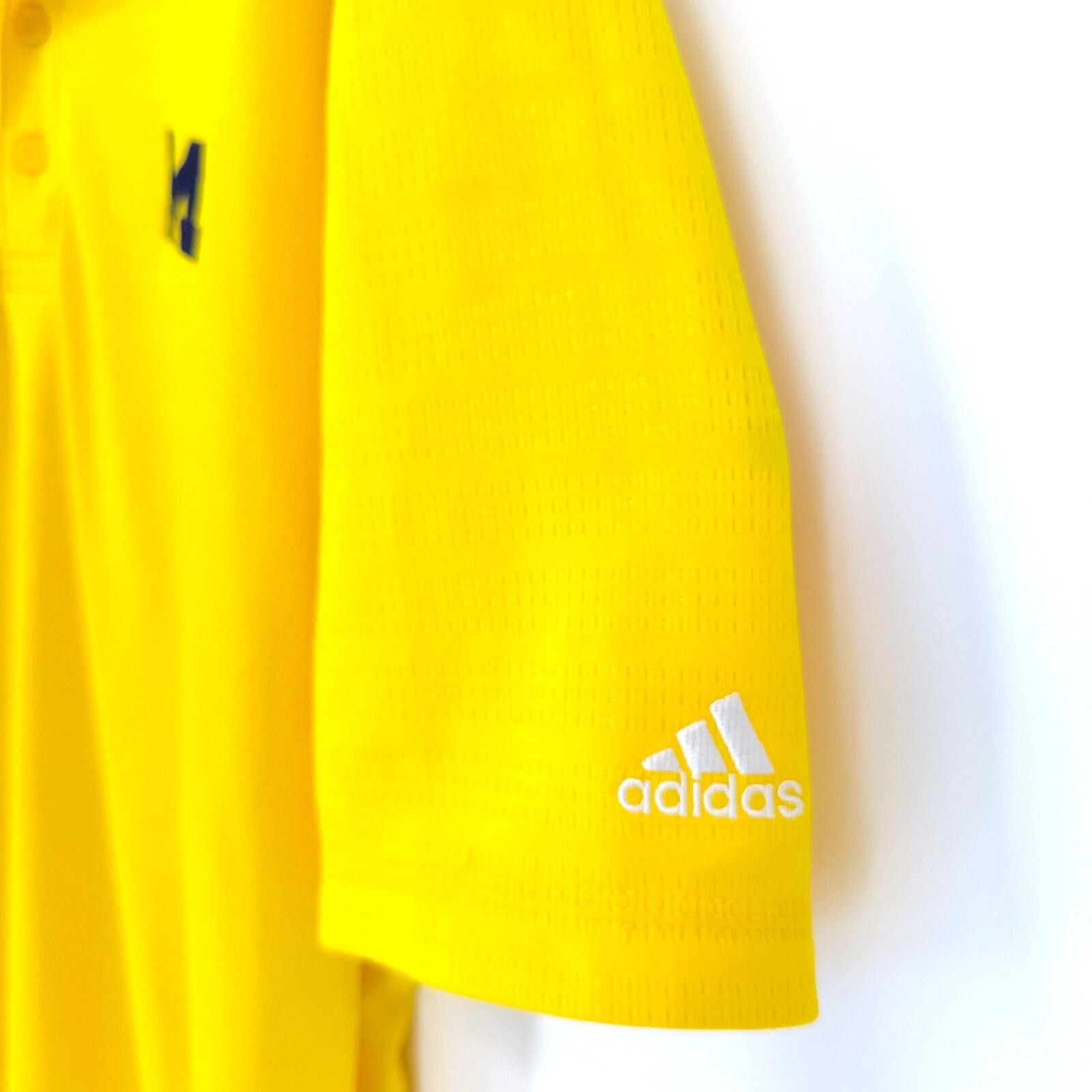 Adidas Michigan Wolverines Polo Shirt Yellow Antigua NCAA Mens XXL Size US XXL / EU 58 / 5 - 4 Thumbnail