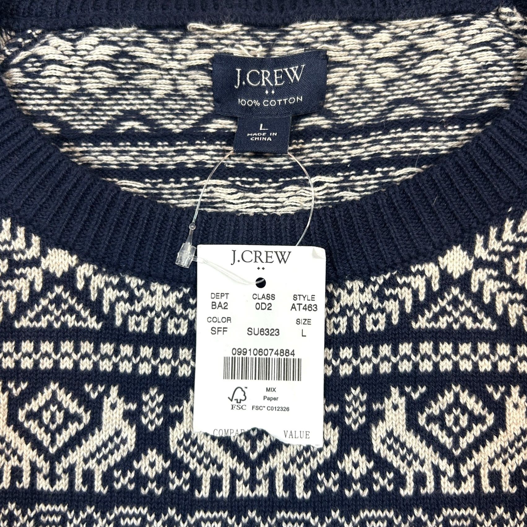 J.Crew J.CREW Crewneck Sweater 100% Cotton Navy L Long Sleeve Knit Pullover Casual Men Shirt Question? Size US L / EU 52-54 / 3 - 3 Thumbnail