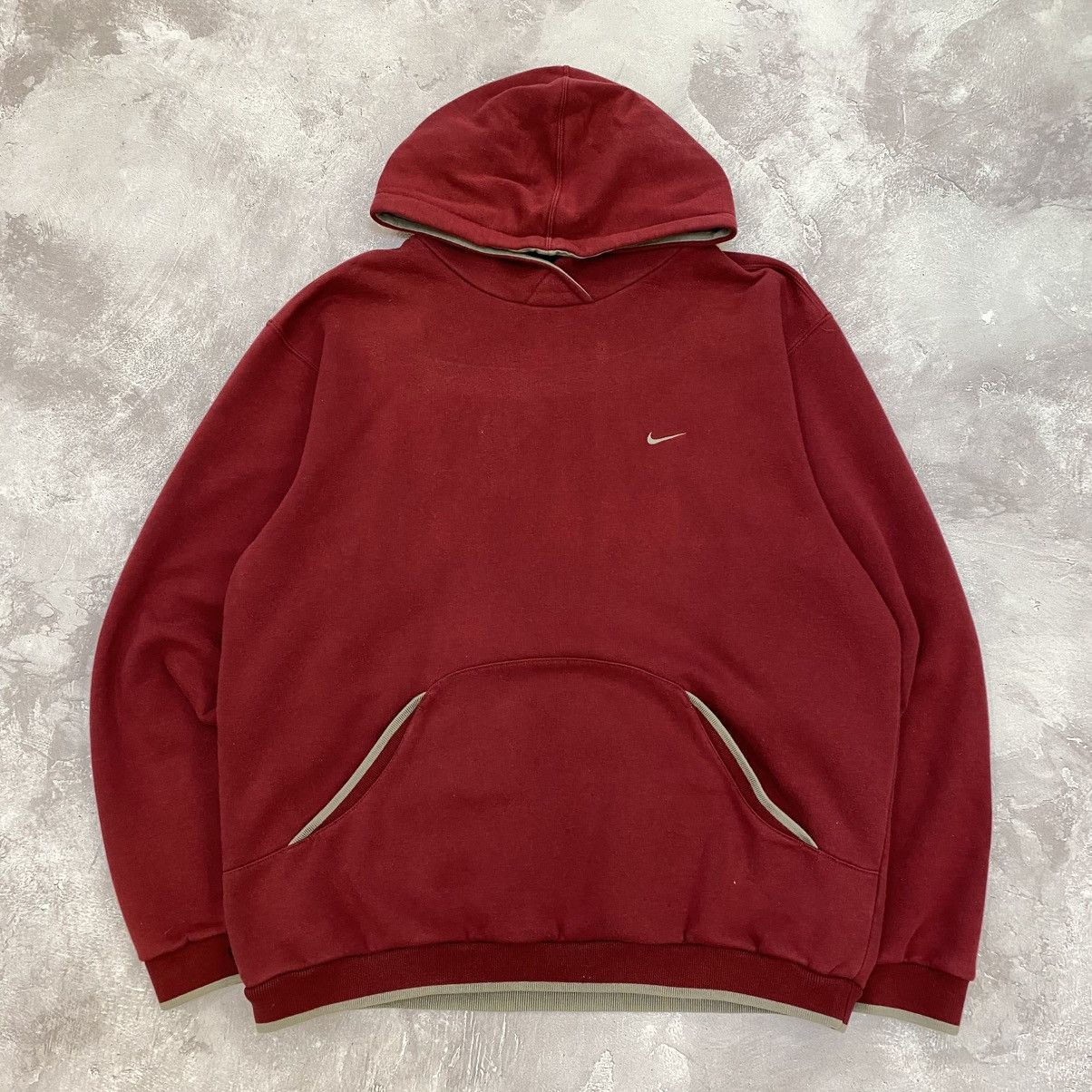 Nike 90s Vintage Nike Baggy Hoodie Oversize Swoosh Y2K Size US L / EU 52-54 / 3 - 1 Thumbnail