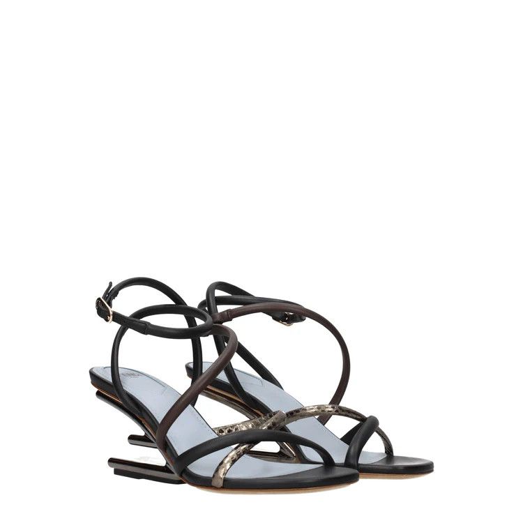 Fendi ob1o1e1124 Leather Sandals in Multicolor Size US 7 / IT 37 - 2 Thumbnail