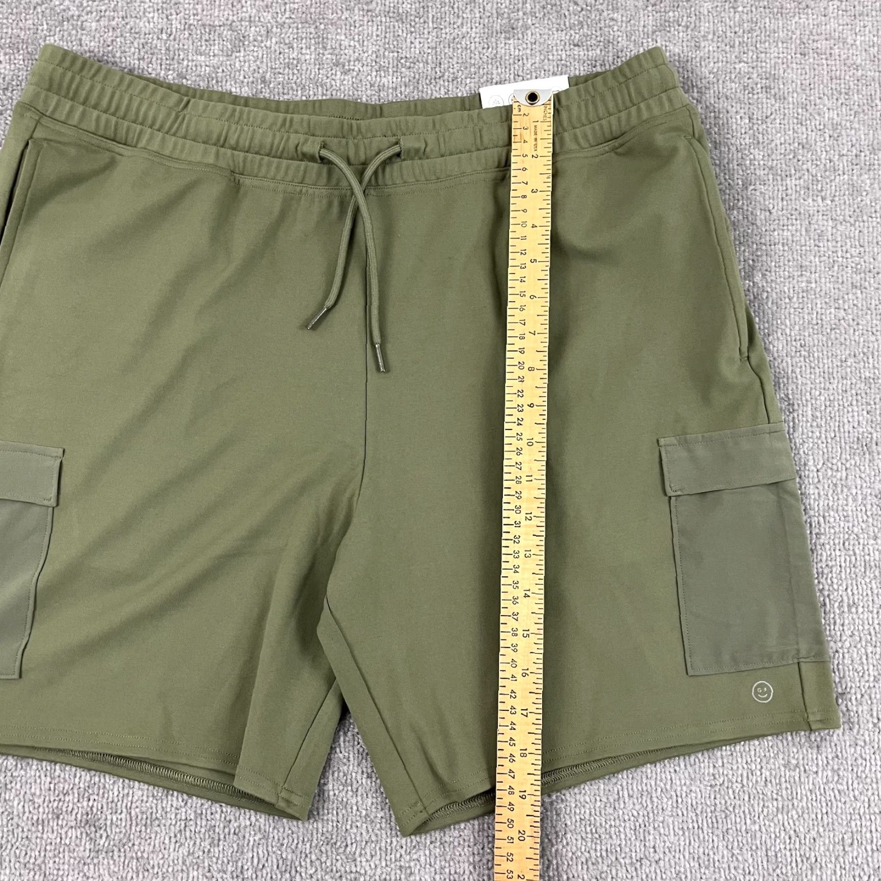 Vintage Gilly Hicks Athletic Shorts Mens XL 7" Green Cargo Pockets Drawstring Easy Care Breathable Lightweight Size US 36 / EU 52 - 4 Thumbnail