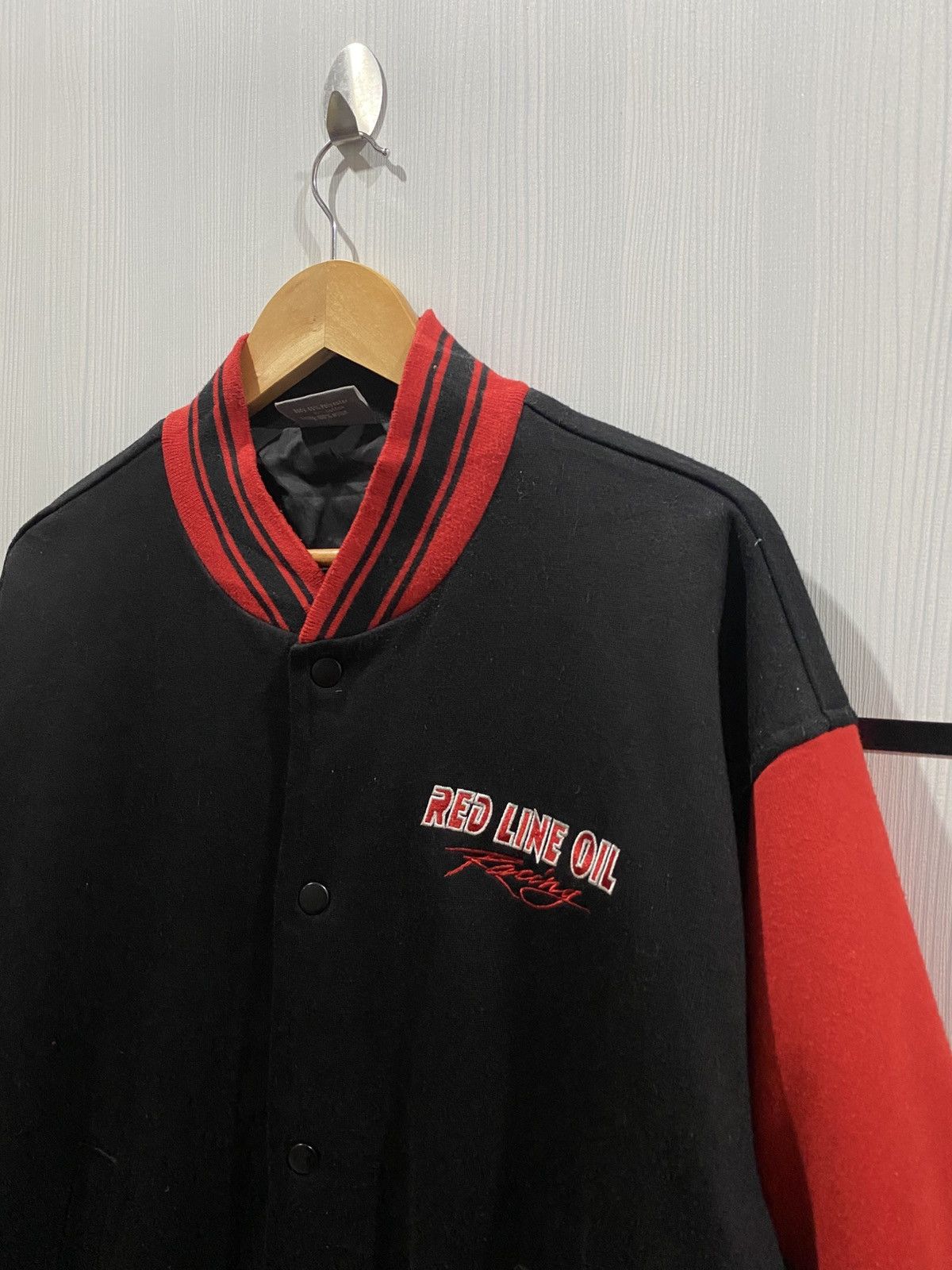 Other Vintage Red Line Oil Racing Varsity Jacket Size US XL / EU 56 / 4 - 4 Thumbnail