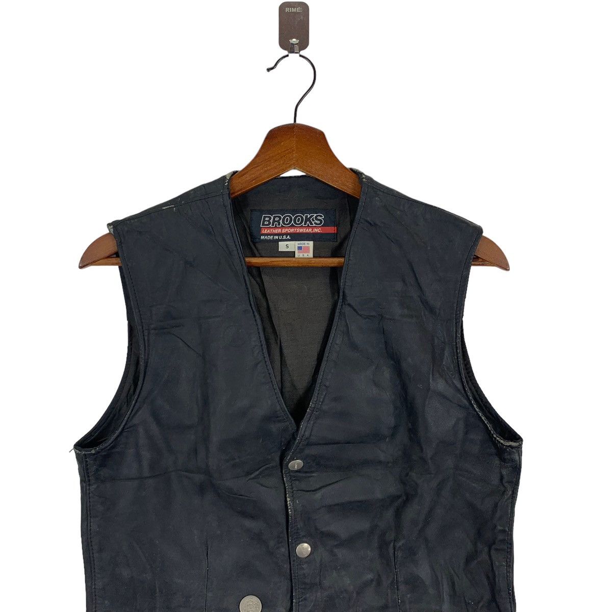 Brooks 🔥🔥VINTAGE BROOKS SPORTSWEAR LEATHER VEST JACKET Size US M / EU 48-50 / 2 - 4 Thumbnail
