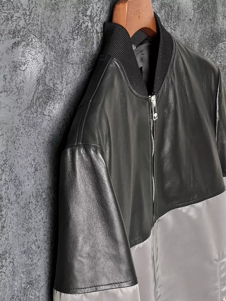 Versace Versace Sheepskin panelled baseball collar jacket Size US S / EU 44-46 / 1 - 6 Thumbnail