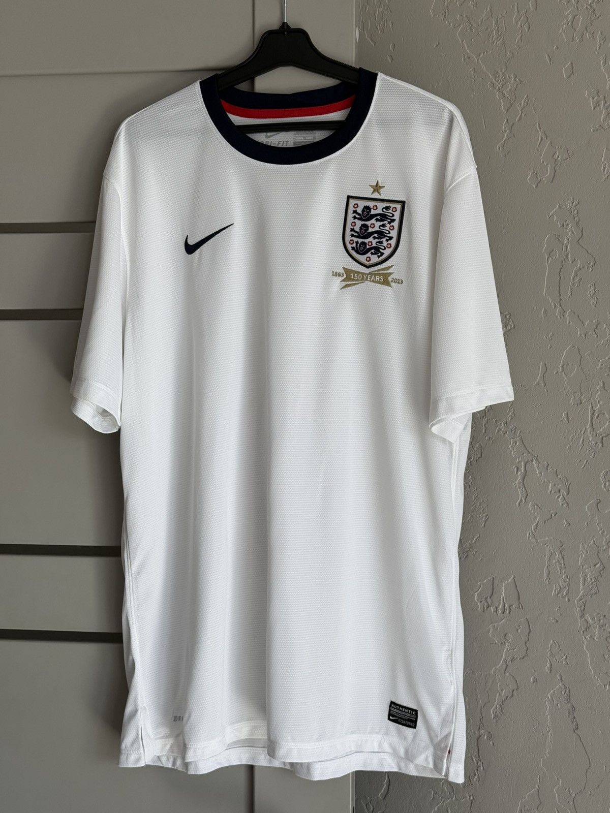 Nike England 2013/2014 Nike Home Football Shirt Soccer Jersey Size US XL / EU 56 / 4 - 1 Thumbnail