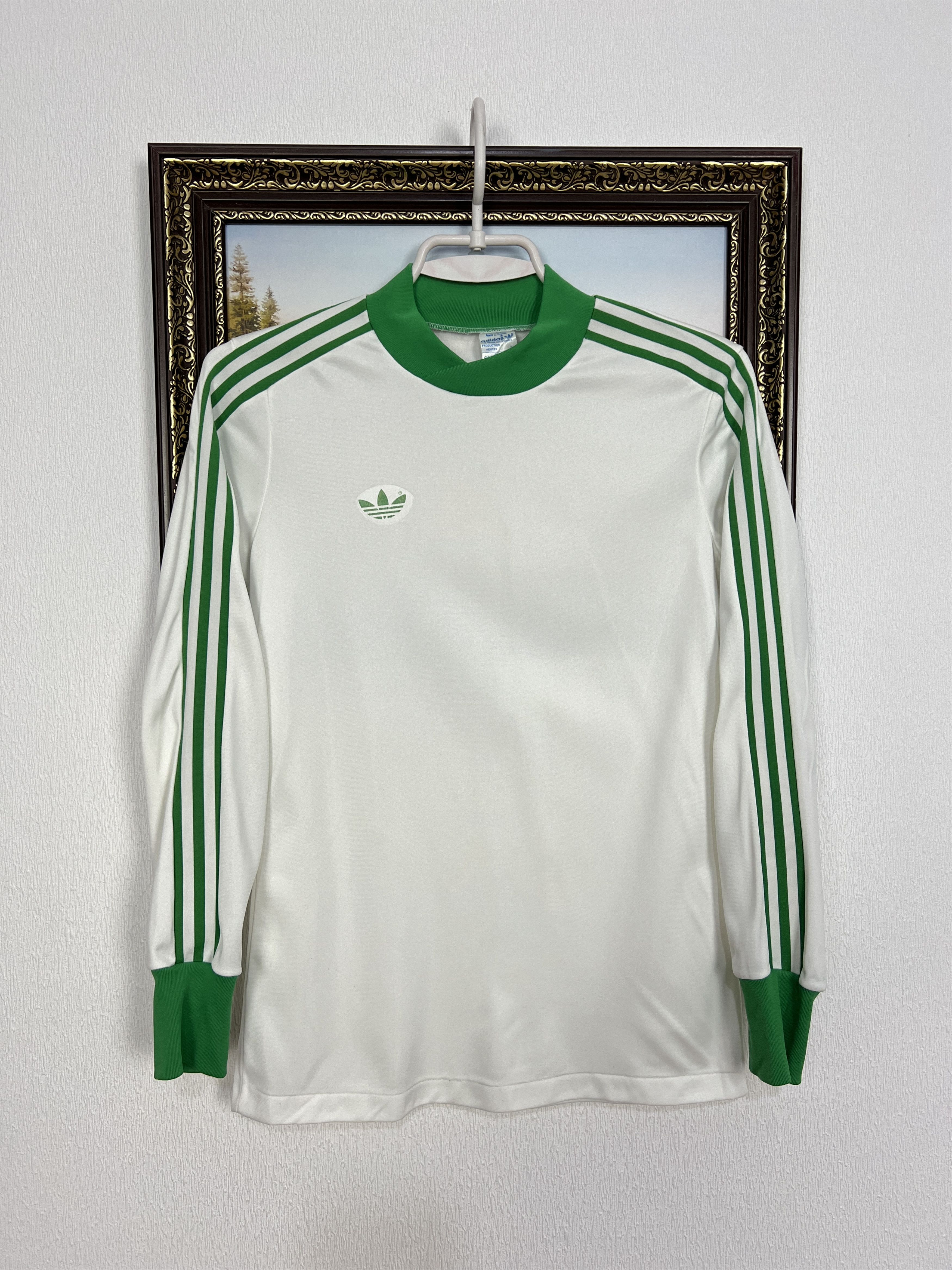 Adidas Vintage 80's Football Shirt Long Sleeve Jersey Trikot XS Size US XXS / EU 40 - 1 Thumbnail
