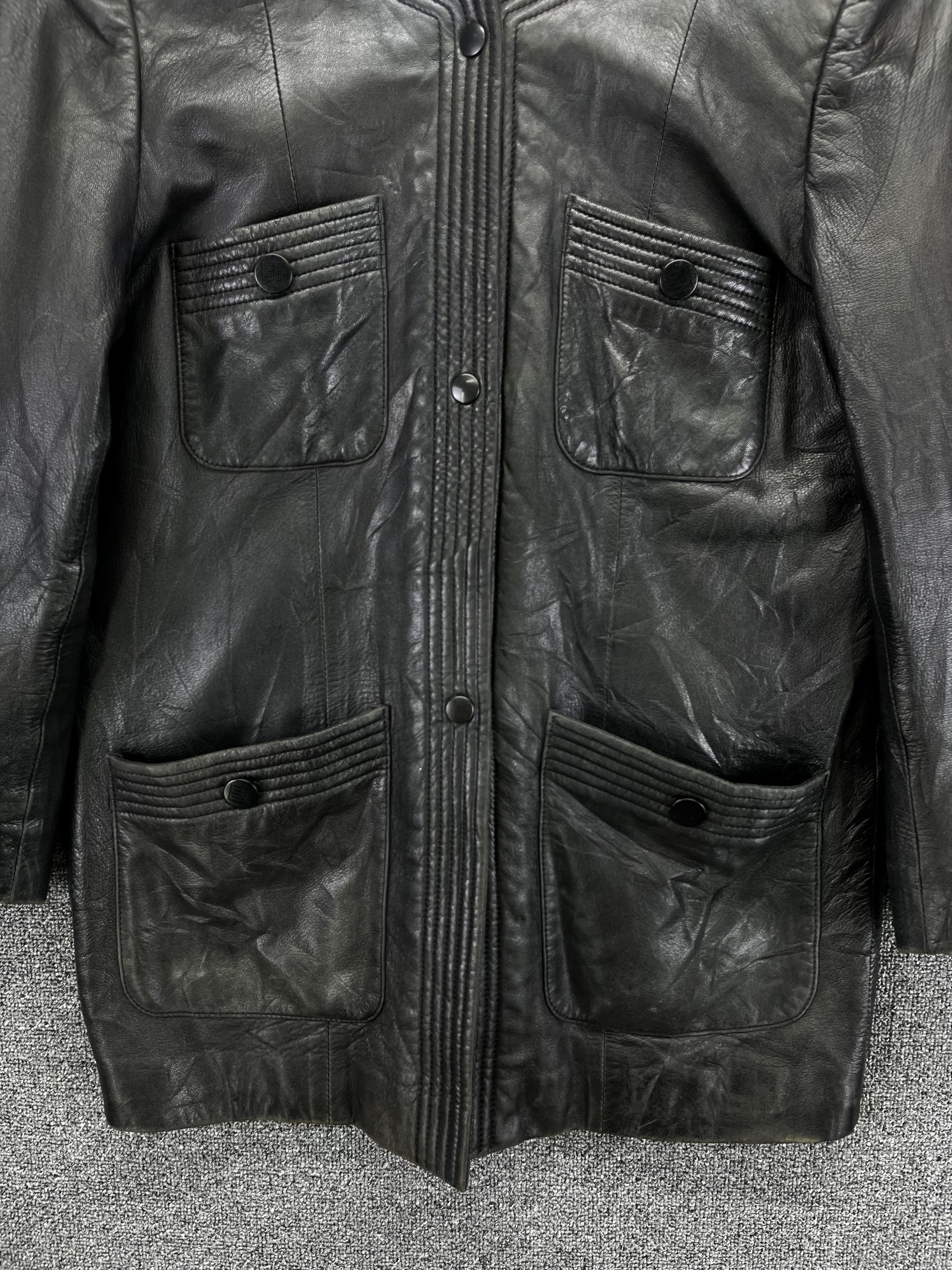 Balmain Vintage Pierre Balmain Luxury Button Up Leather Jacket Size L / US 10 / IT 46 - 7 Thumbnail