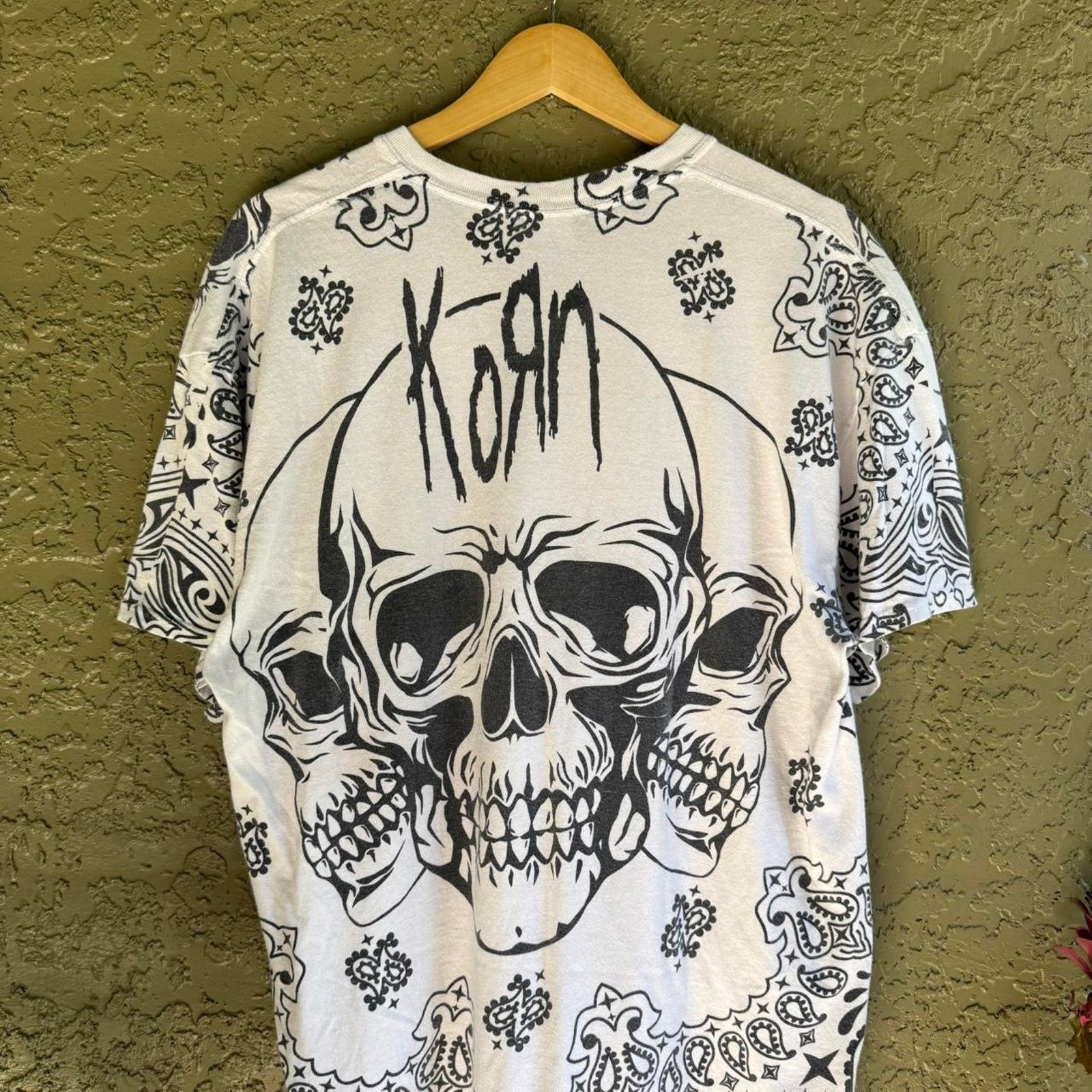 Other Vintage Korn Paisley Y2K Skull AOP Men's XL Shirt Size US XL / EU 56 / 4 - 4 Thumbnail