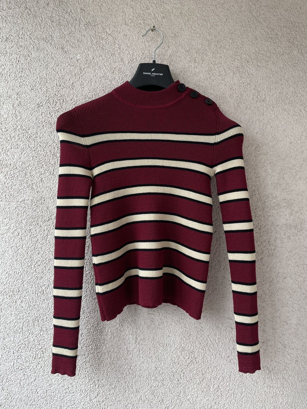 Isabel Marant Etoile Isabel Marant Women Burgundy Knitted Viscose Sweater 38/XS Size XS / US 0-2 / IT 36-38 - 1 Thumbnail