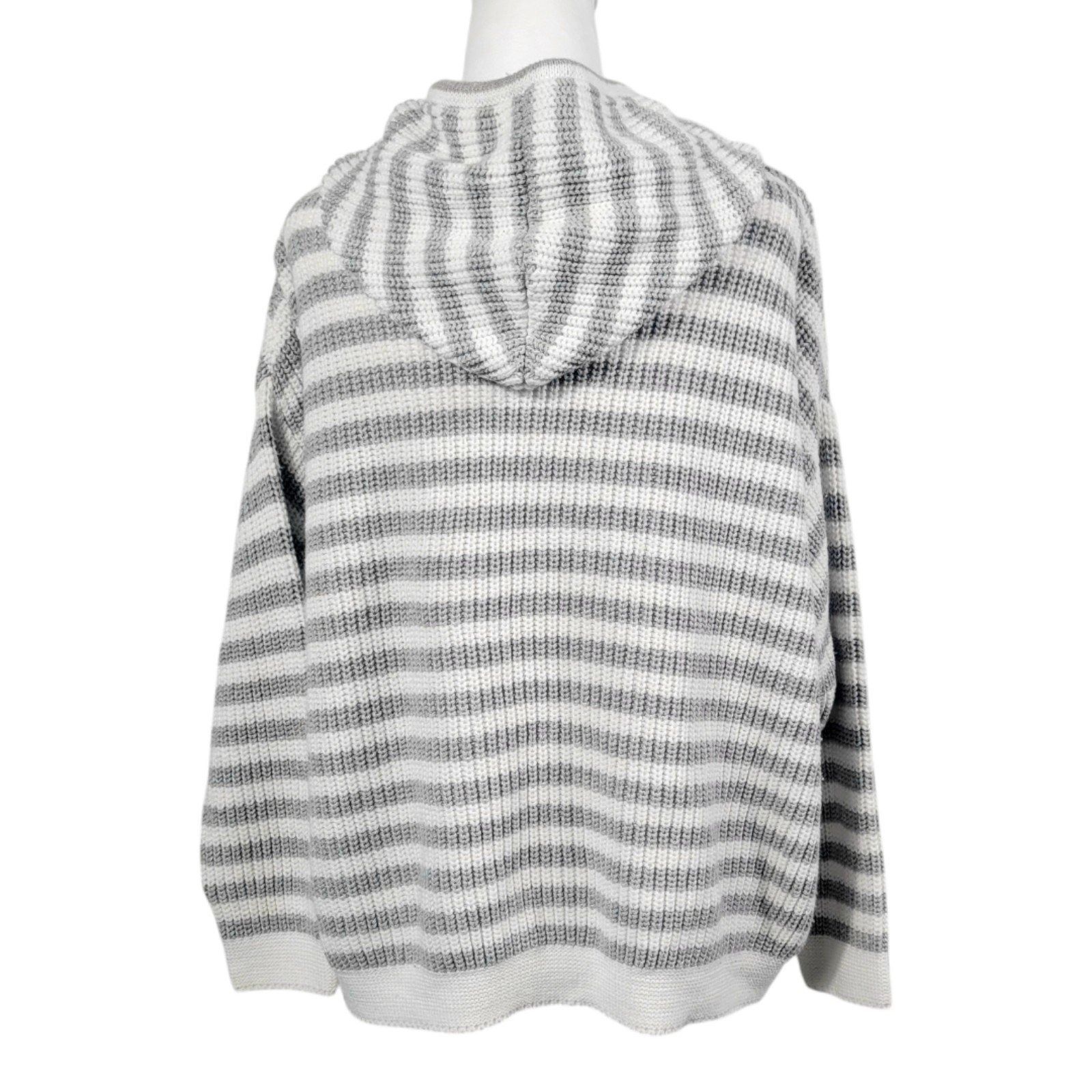 Other Womens XL Time and Tru grey-white boyfriend oversized hooded Size XL / US 12-14 / IT 48-50 - 5 Thumbnail